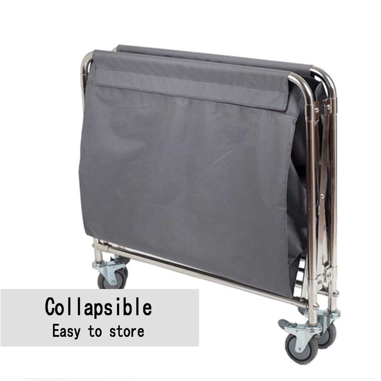 Heavy Duty Collapsible Laundry Cart with Wheels - 12 Bushel (400L) Commercial Rolling Laundry Hamper - Large Waterproof Laundry Basket for Home, Hotel & Laundry Business - Space Saving Storage Organizer for Clothes, Linens & Bulk Items
