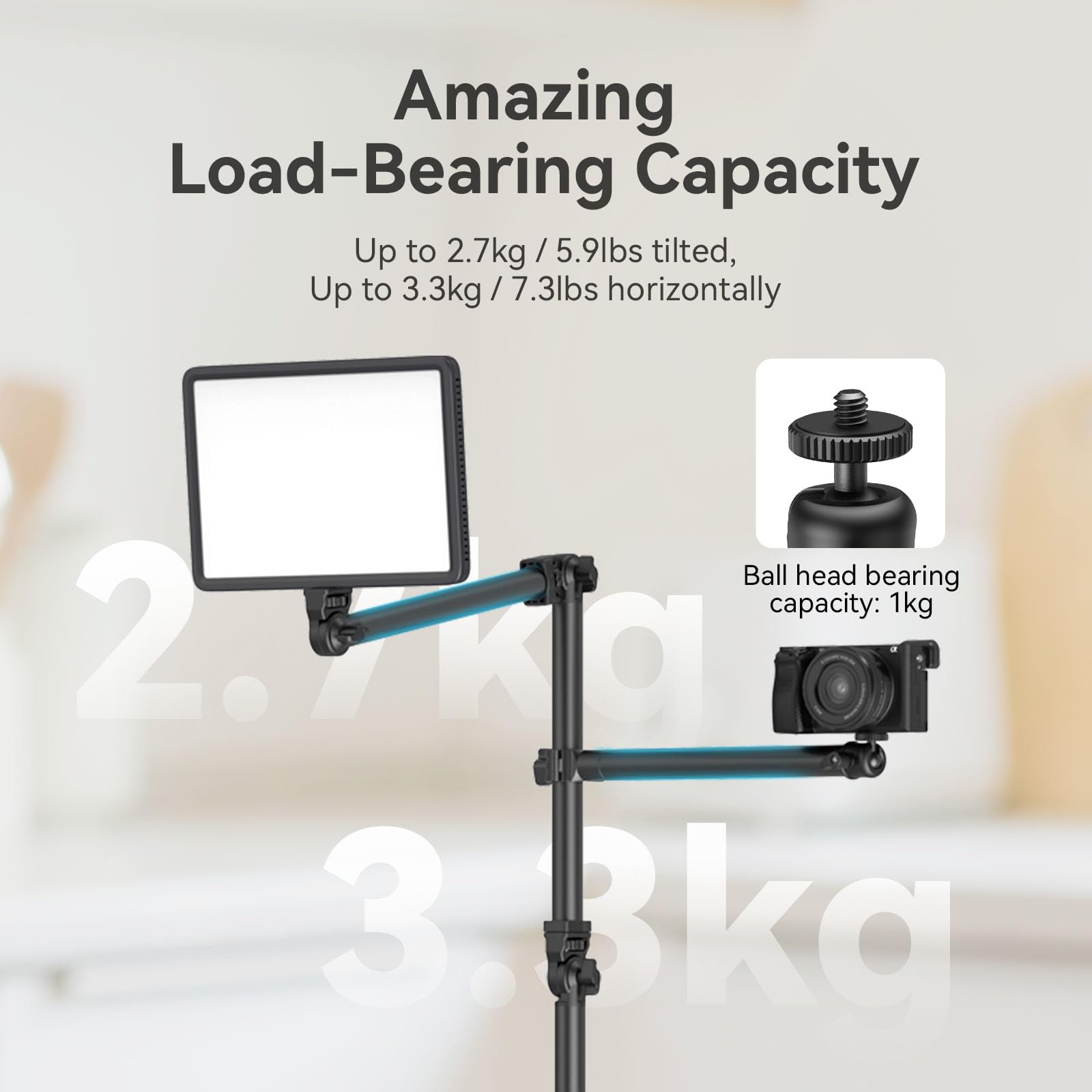 SMALLRIG Flexible Camera Desk Mount with 360° Ball Head & C-Clamp - Adjustable Arm for Photography, Videography, Live Streaming (Model 4456) - Perfect for YouTube Creators, Vloggers & Home Studio Setup