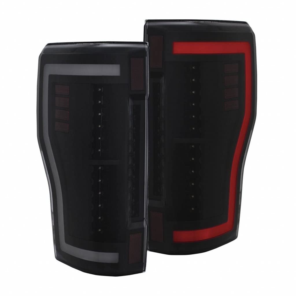 ANZO LED Tail Lights for Ford F-350 Super Duty (2017-2018-2019) - Black/Smoke Lens - Part #311288 - Upgrade Your Truck's Style & Visibility for Night Driving & Off-Road Adventures