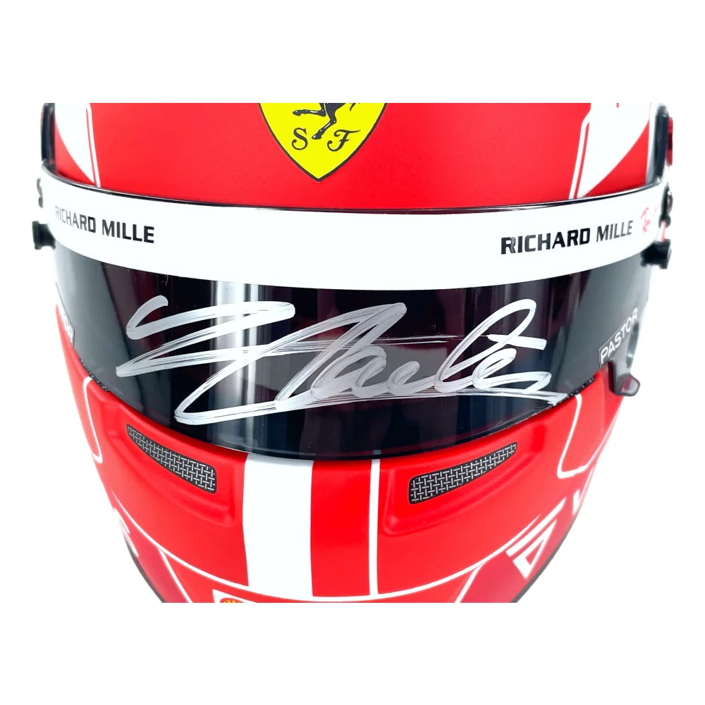Authentic Charles Leclerc Autographed 1:2 Scale Ferrari F1 Mini Helmet - Formula One Collectible with BAS COA - Perfect for Motorsport Fans, Display & Memorabilia Collection