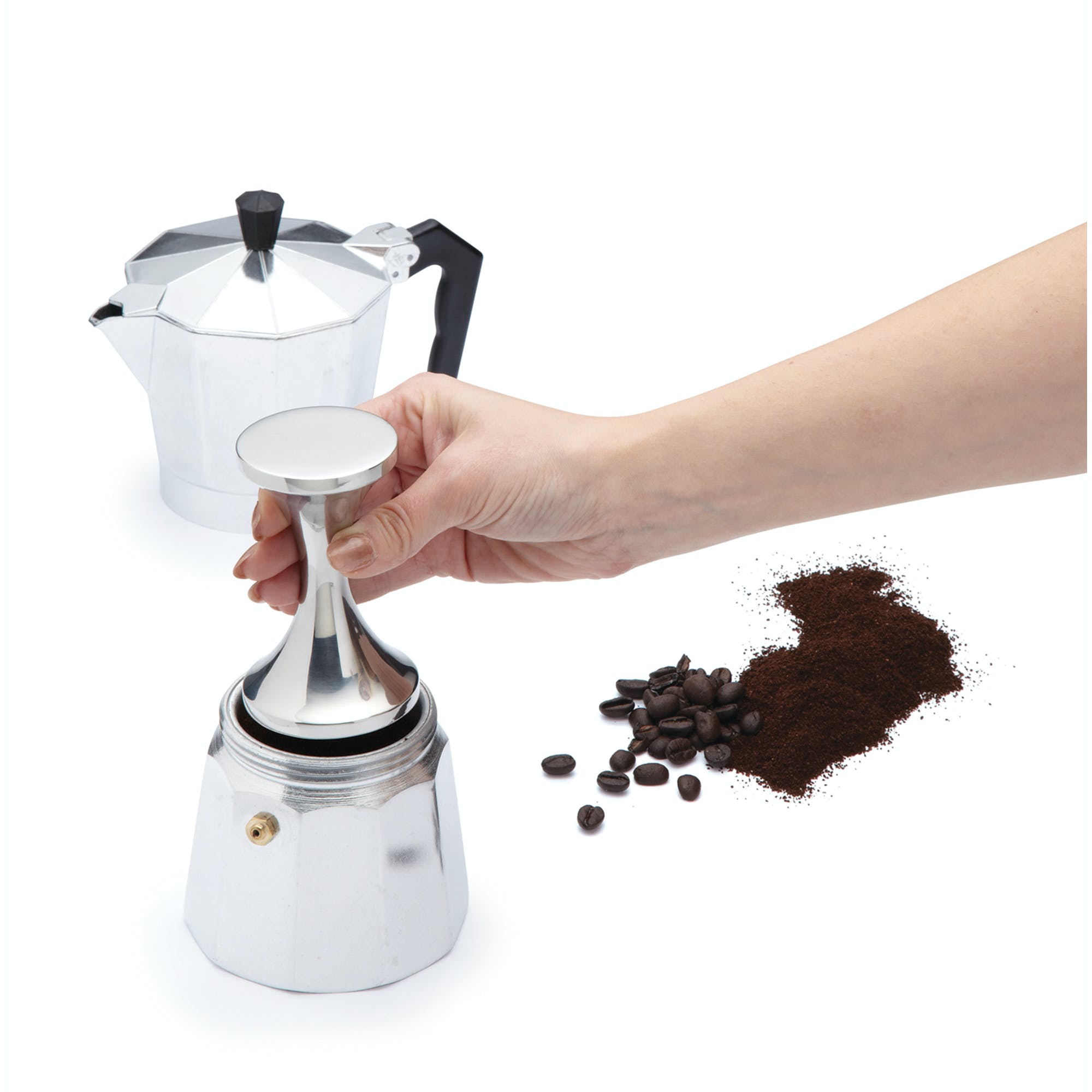 Premium Le'Xpress Stainless Steel Coffee Tamper - 58mm Espresso Puck Press for Barista & Home Brewing - Perfect for Espresso Machines & Manual Coffee Makers