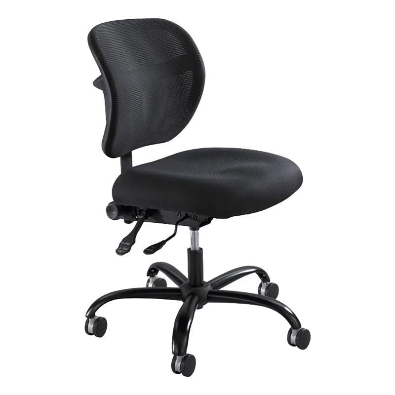 Scranton & Co Black Mesh Fabric Big and Tall Office Chair - Ergonomic Executive Desk Chair for Home & Office Workspace