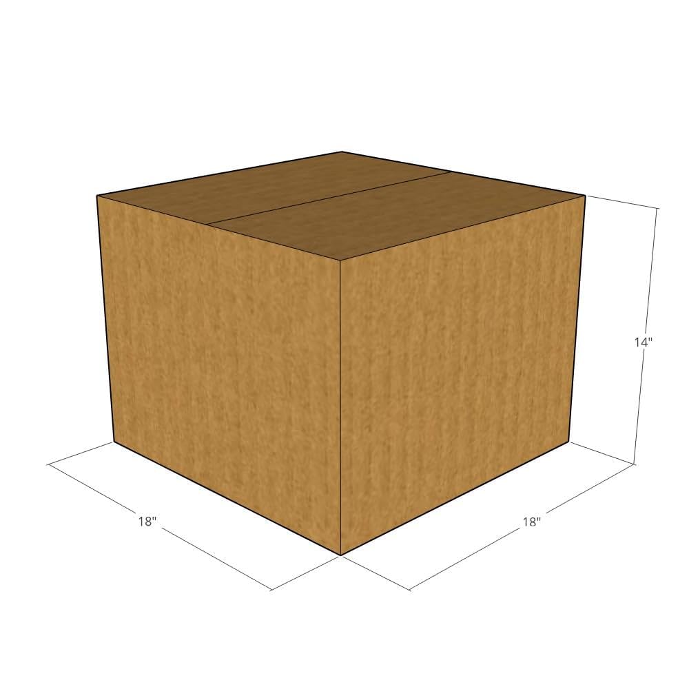 18x18x14 Inches Heavy Duty Corrugated Moving Boxes - 32 ECT Strength (Pack of 20) | Shipping Boxes for Business, Office & Home Use | Perfect for Packing, Storage & Moving Supplies
