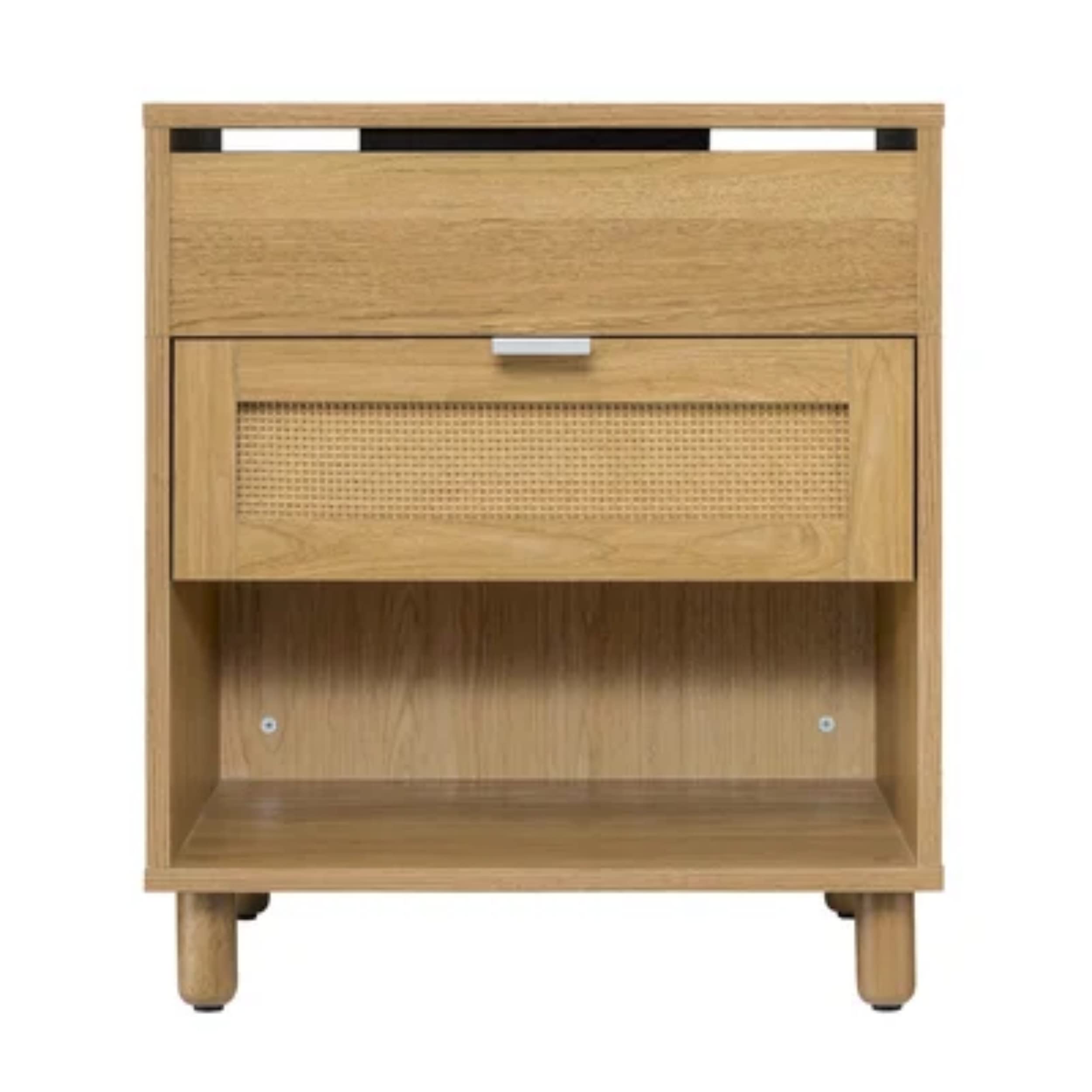 Modern Small Side Table with Drawer & Lift Top - Adjustable Height Bedside Table, Office Desk Organizer, Wooden End Table with Storage (22.75