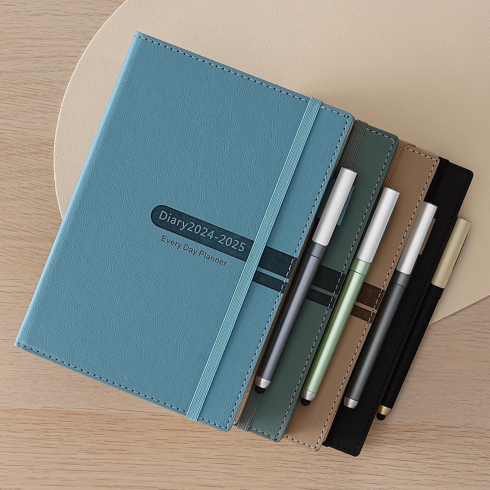 2024-2025 Academic Planner - A5 Daily Diary with Monthly Tabs, Hardback Cover, Pen Holder & Back Pocket | Perfect for Students, Teachers & Professionals | July 2024-June 2025 School Year Organizer for Note Taking, Goal Setting & Time Management