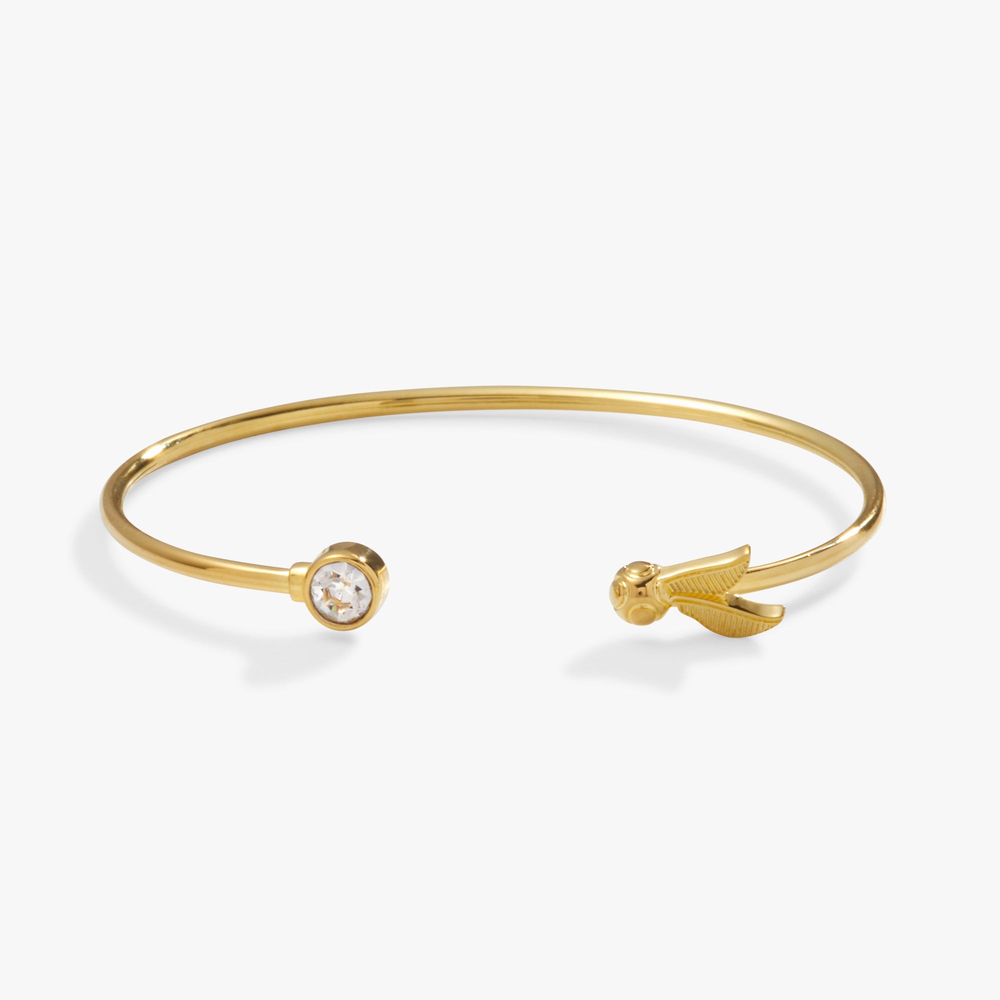 Harry Potter™ Golden Snitch Bracelet with Crystal Flex Cuff - Magical Jewelry for Fans, Cosplay & Gift Giving