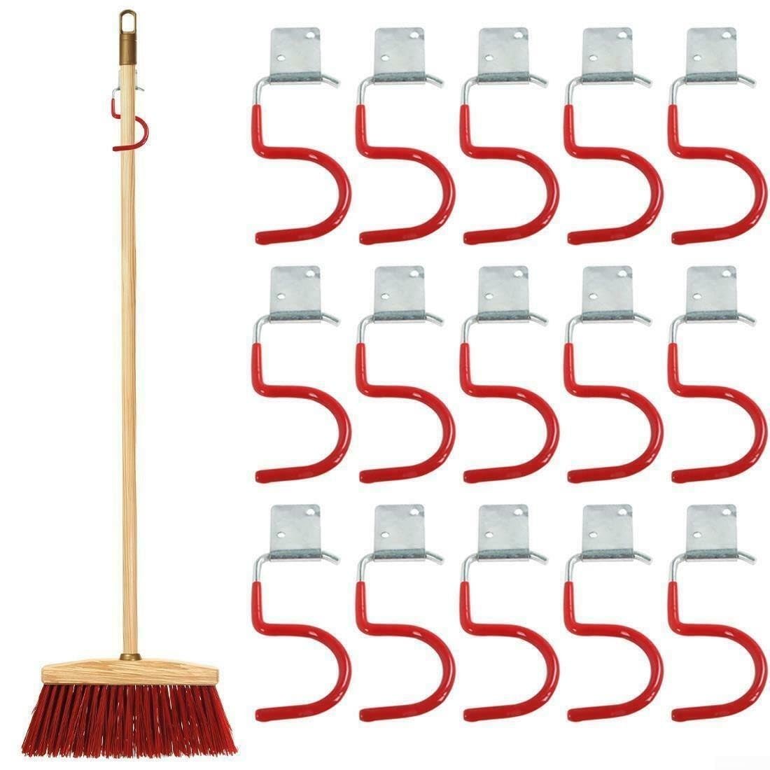 Tool Hanger Wall Mount - Heavy Duty Garage Hooks for Effortless Organization | Space Saving Tool Holder for Workshop, Shed & Home Storage (Set of 10)