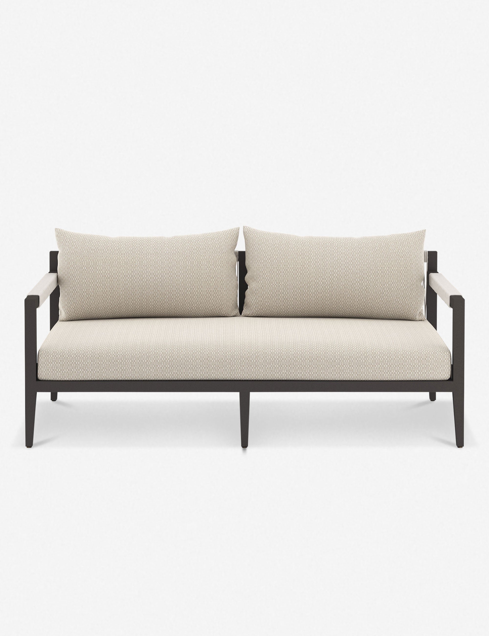 Cadenza Indoor Outdoor Metal Sofa - Durable Patio Furniture for Garden, Balcony, and Poolside Relaxation