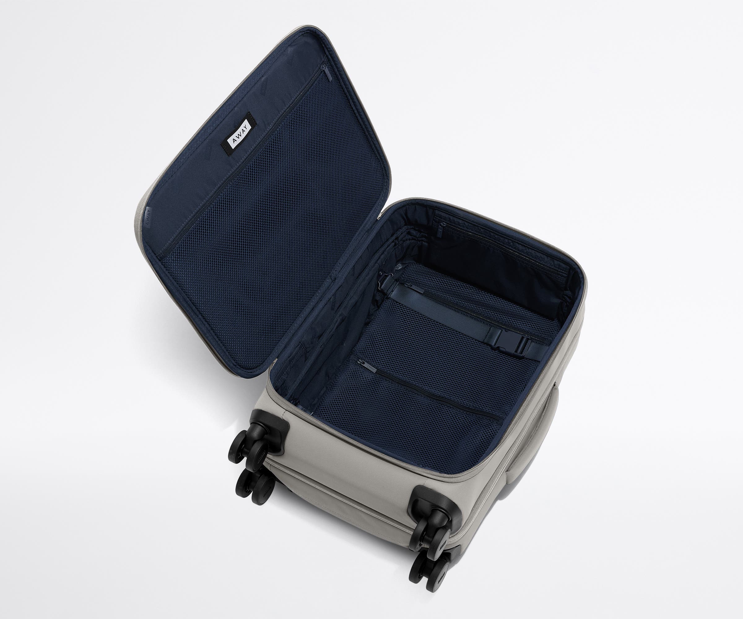 Softside Carry On Luggage in Cloud Gray - Lightweight & Durable Travel Suitcase for Airplane Cabin & Weekend Trips