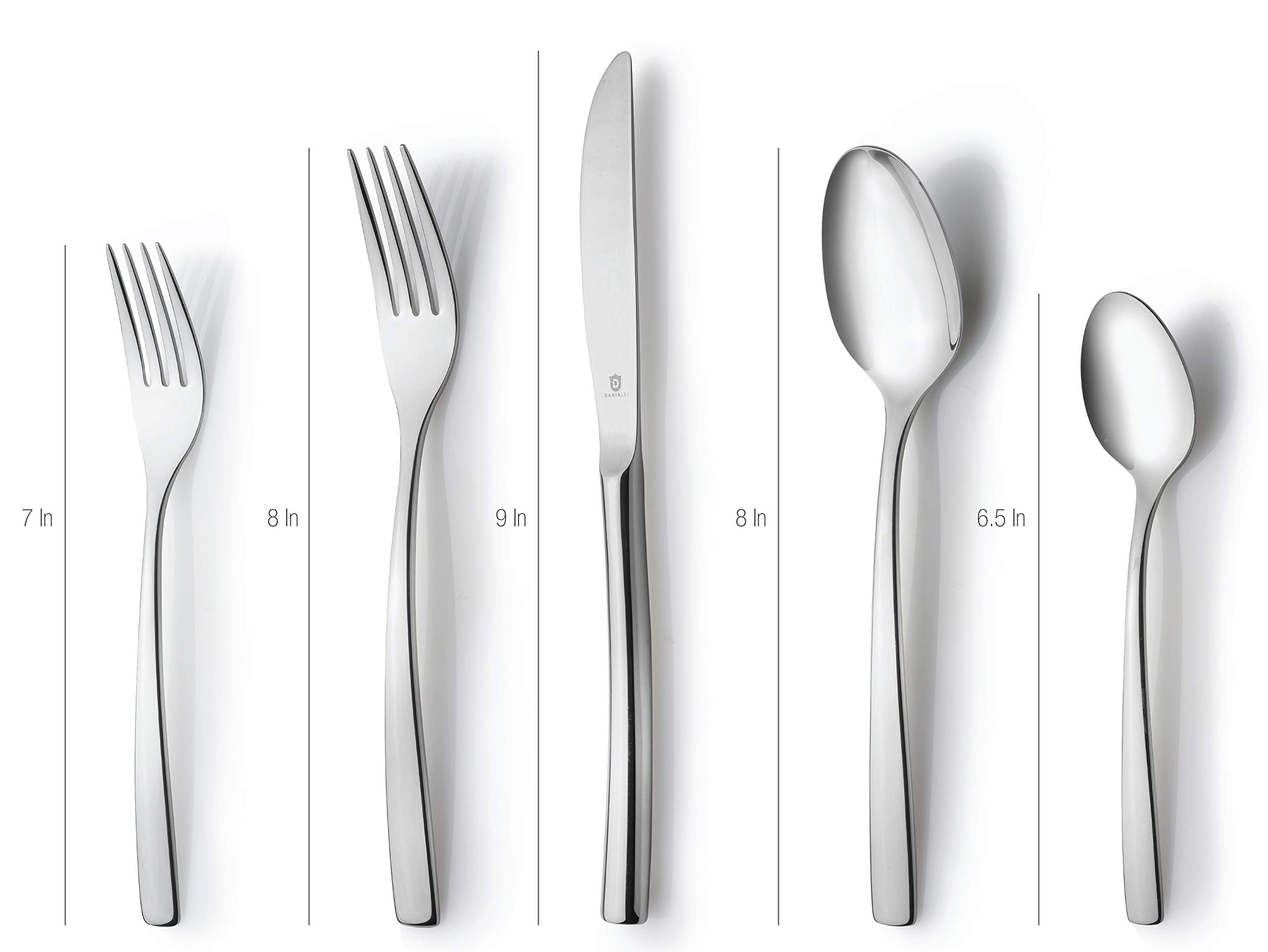 20-Piece Stainless Steel Silverware Set for 4 - 18/10 Mirror-Polished Flatware Set with Knife, Fork, Spoon & Salad Fork - Dishwasher Safe Modern Cutlery for Dining, Parties & Everyday Use