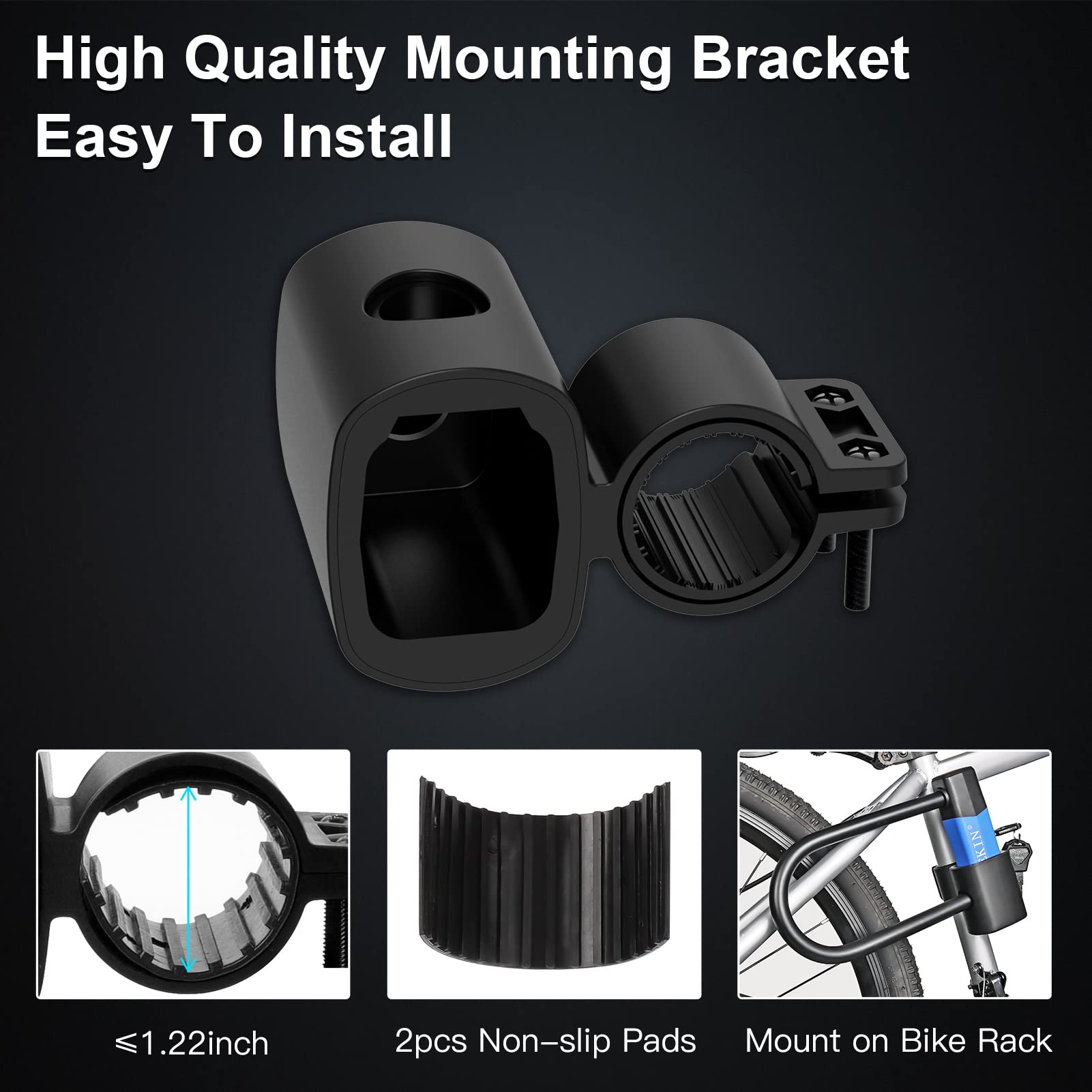 Heavy Duty 16mm Bike U Lock with 4FT/5FT Security Cable & Mounting Bracket - Anti-Theft Bicycle Lock for Road Bikes, Mountain Bikes, E-Bikes - Perfect for Commuting, Urban Riding & Outdoor Adventures