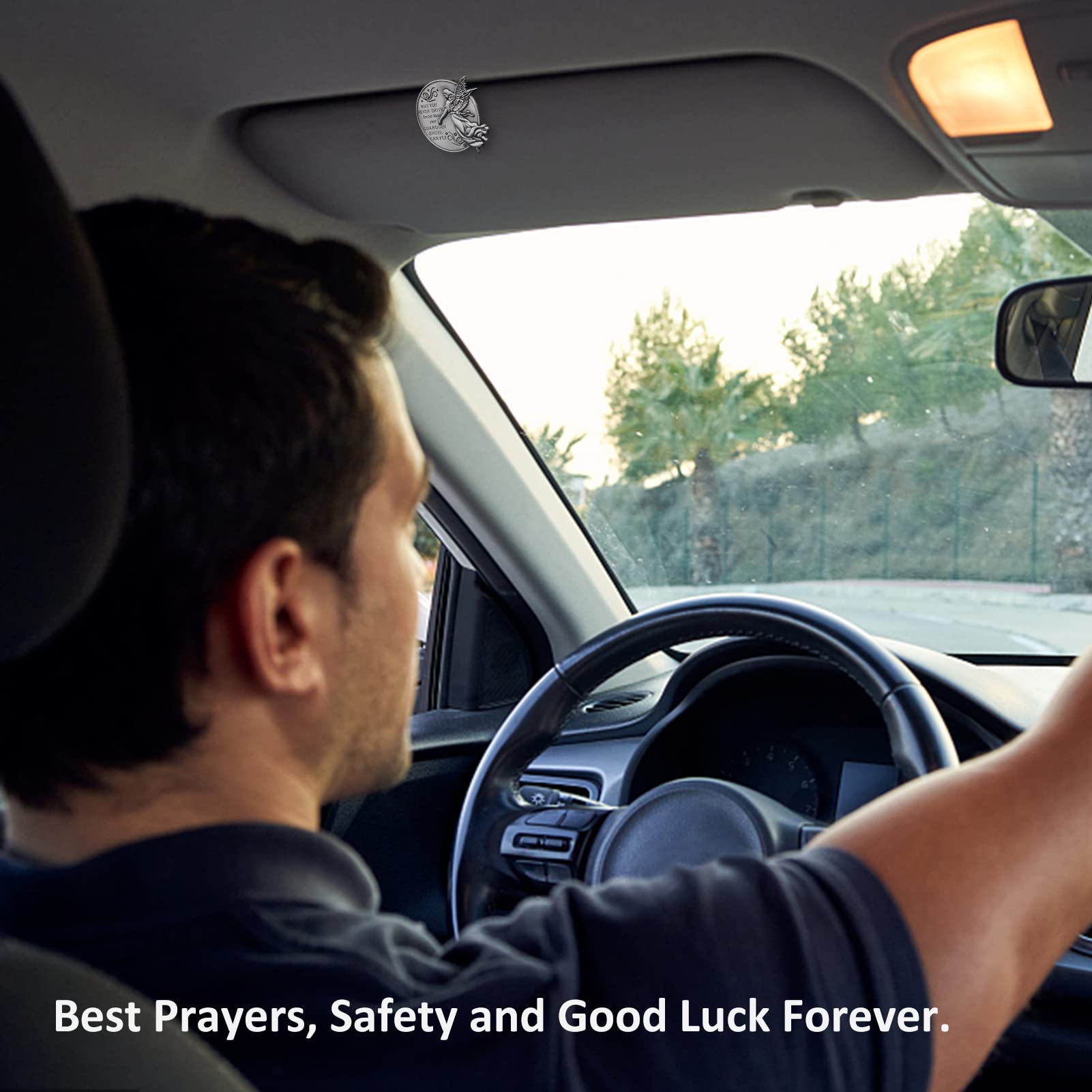 Guardian Angel Visor Clip - Car Safety Accessory for New Drivers | Thoughtful Gift for Teens, Parents & Friends | Perfect for Road Trips & Daily Commutes
