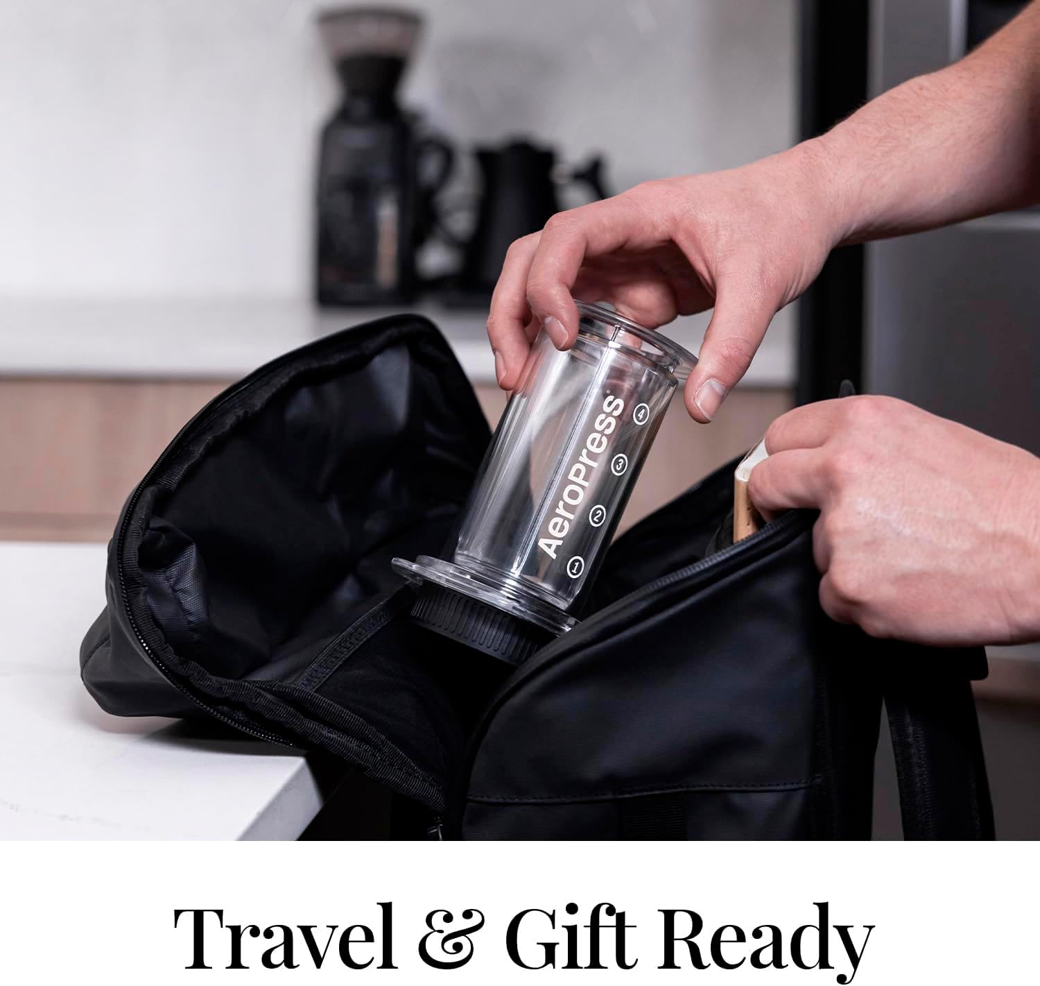AeroPress Clear Coffee Maker – 3-in-1 Brewing System for French Press, Pour Over & Espresso | Smooth Full-Bodied Coffee Without Bitterness | Compact Travel Coffee Press for Camping, Office & Home Use | BPA-Free Clear Design