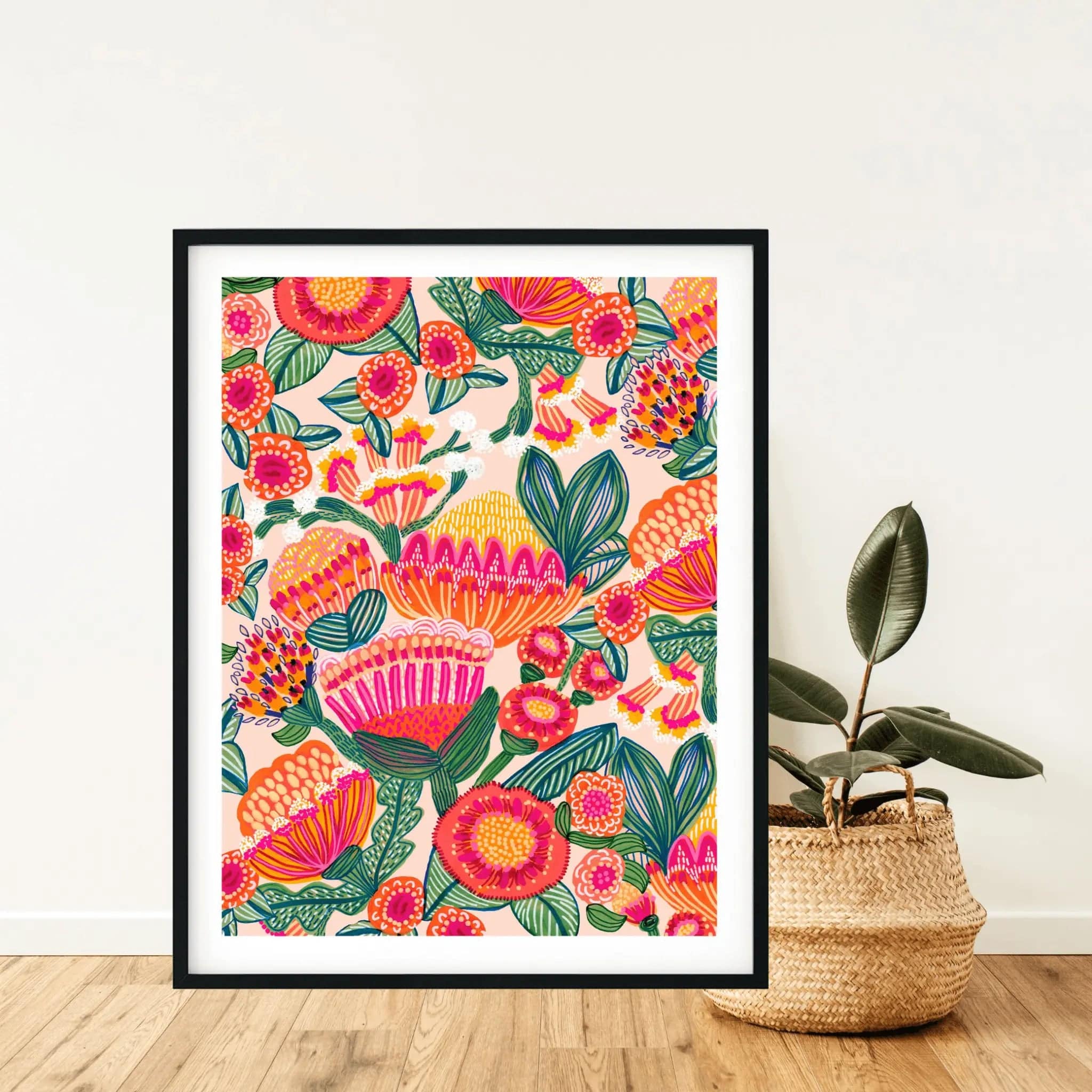 Australian Native Botanical Wall Art Print - Floral Decor for Home, Office & Living Room - Perfect for Nature Lovers & Interior Design