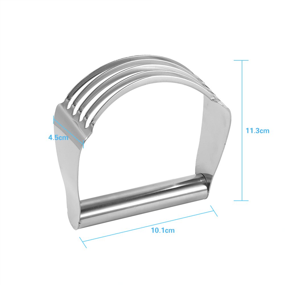 Professional Stainless Steel Dough Blender & Pastry Cutter - Heavy Duty Baking Tool for Flaky Pie Crusts, Biscuits & Pastries | Ergonomic Grip Handles | Perfect for Home Bakers & Professional Chefs