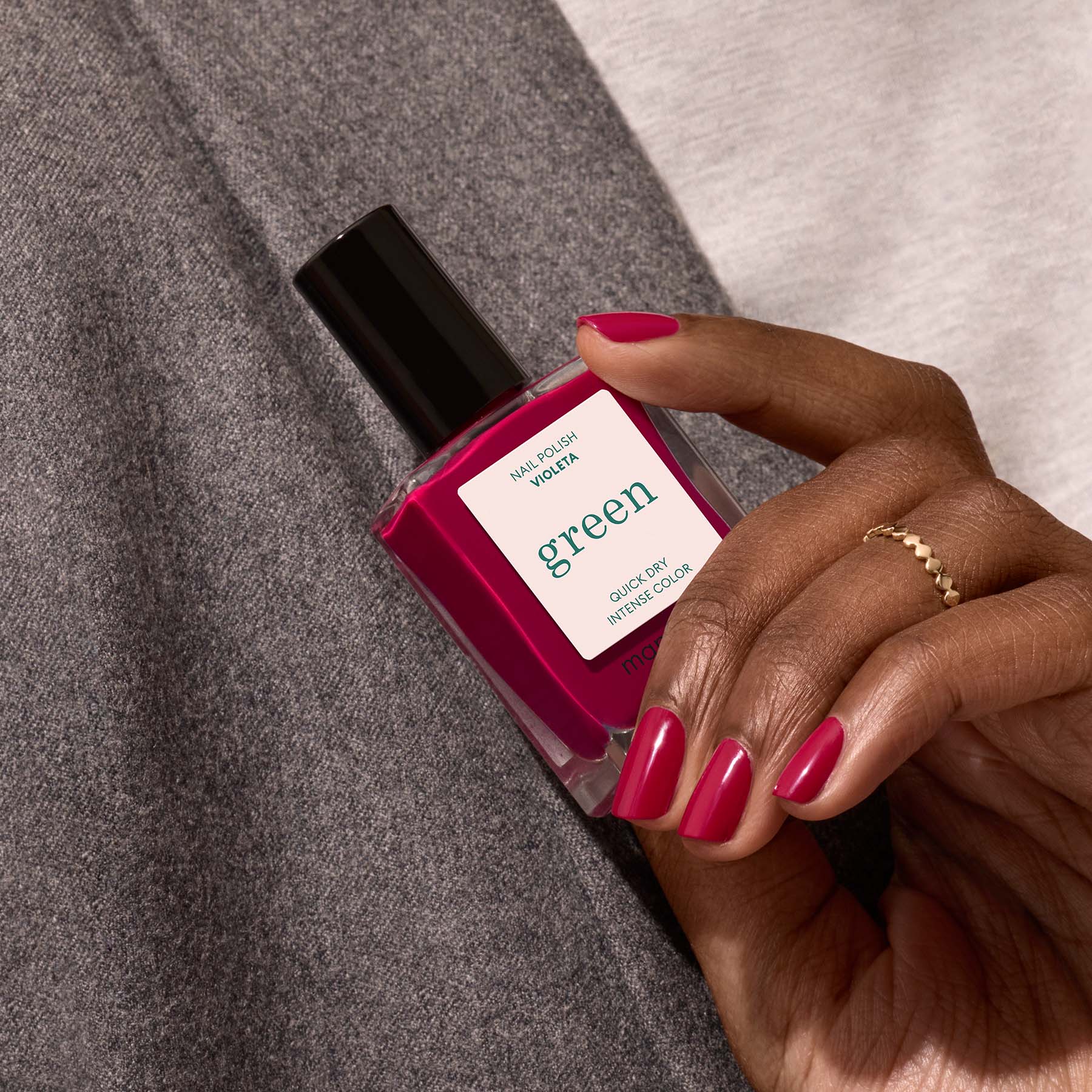 Green Nail Polish Violeta - Long Lasting Vegan Nail Lacquer for Women - Perfect for Everyday Wear, Parties & Special Occasions