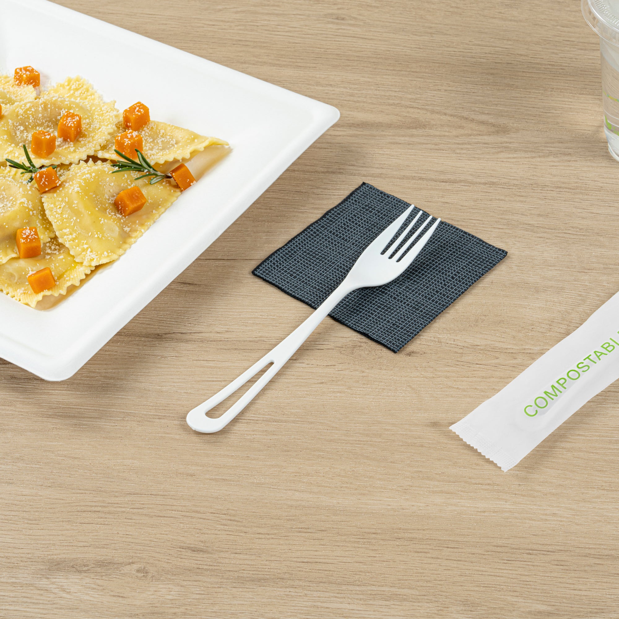 Eco-Friendly Compostable White CPLA Plastic Forks - 250 Count Box | Heat Resistant, Biodegradable Cutlery for Parties, Picnics & Catering Events