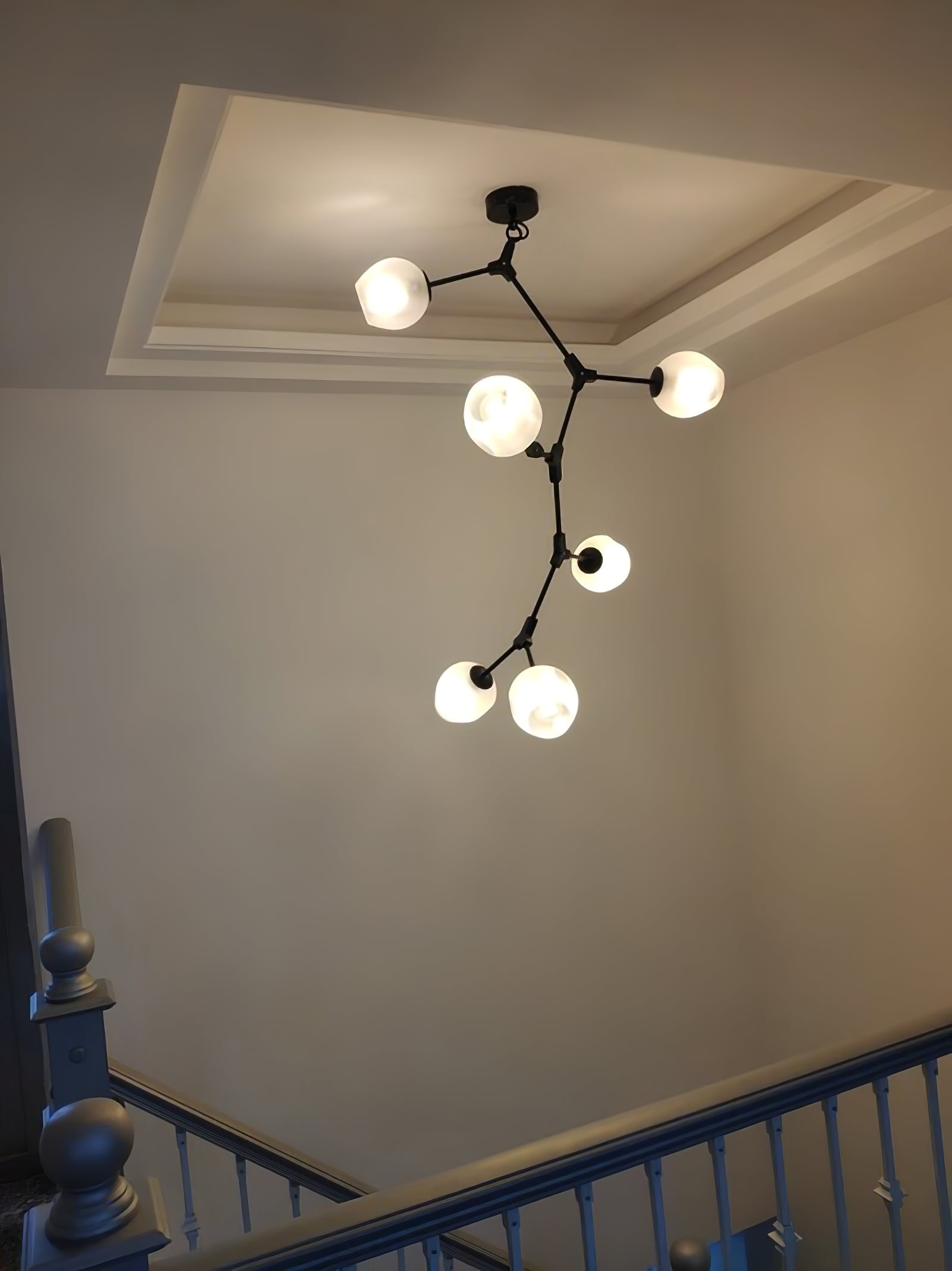 Modern Bifurcation Bubble Chandeliers - Elegant Crystal Glass Pendant Lighting Fixture for Dining Room, Living Room, or Bedroom Decor