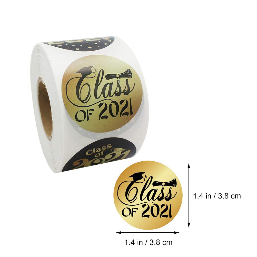ABOOFAN 1 Roll Graduation Stickers - Round Seal Labels for Graduation Party Decorations, Thank You Gifts & Diploma Sealing - Perfect for Commencement Season, School Events & DIY Scrapbooking