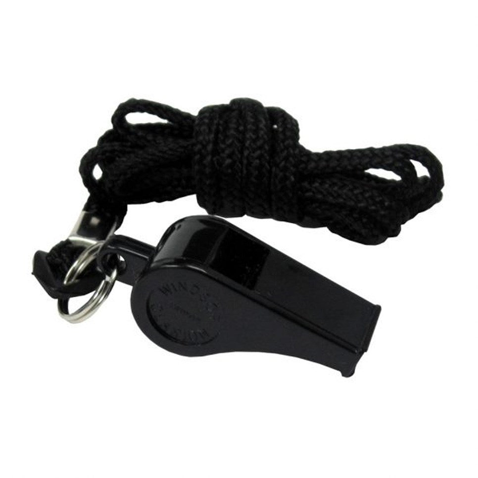 Plastic Whistle with 55cm Lanyard - Single Pack for Sports, Safety & Emergency Use