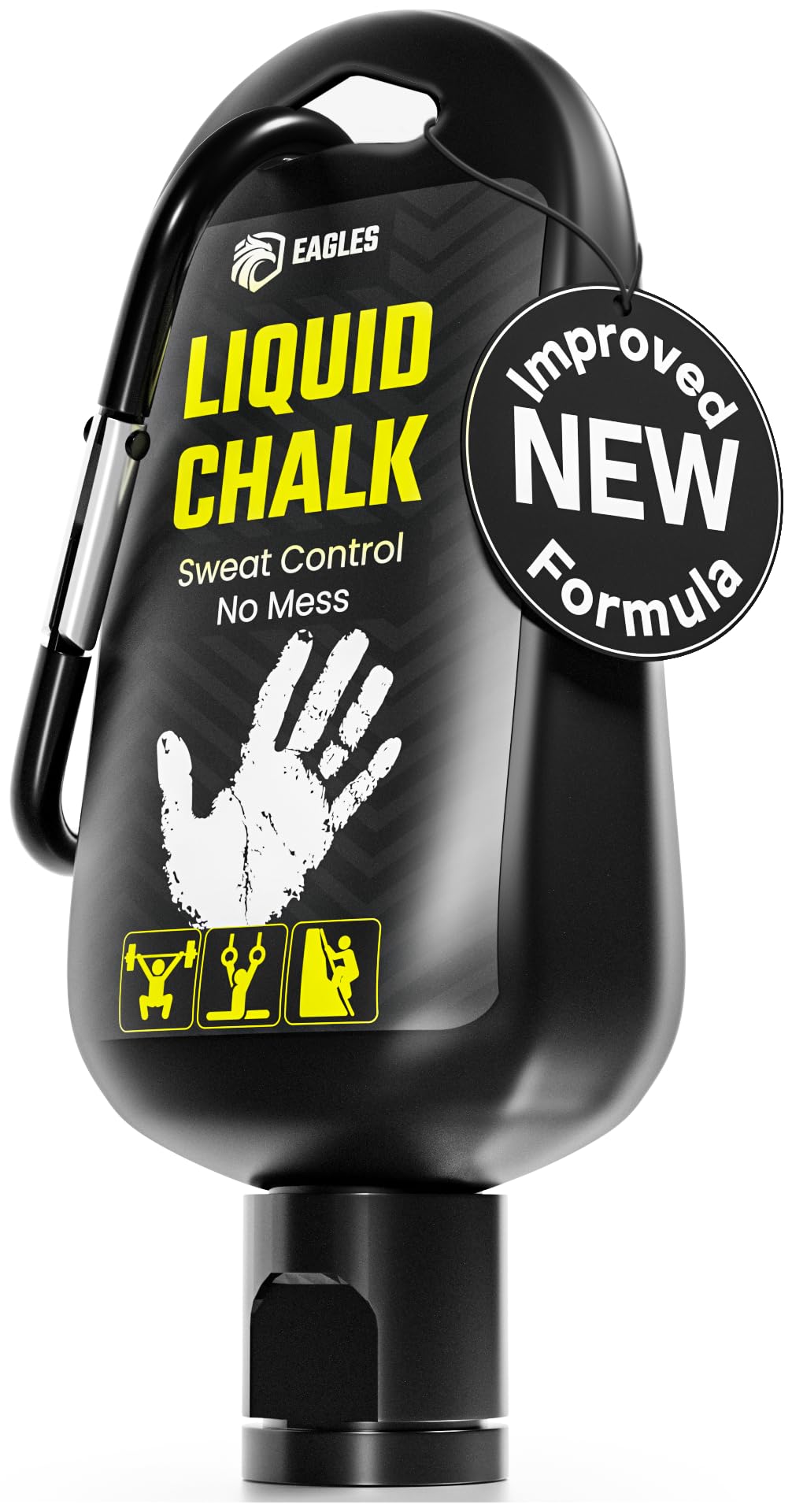 EAGLES Pro Grade Liquid Chalk 60ml (1/2/3/4 Pack) - Non-Mess Grip Enhancer for Weightlifting, Gymnastics, Rock Climbing, Pole Dancing & Workouts - Sweat-Resistant Long Lasting Sports Chalk - Perfect for Gym, Home Training & Outdoor Fitness Activities
