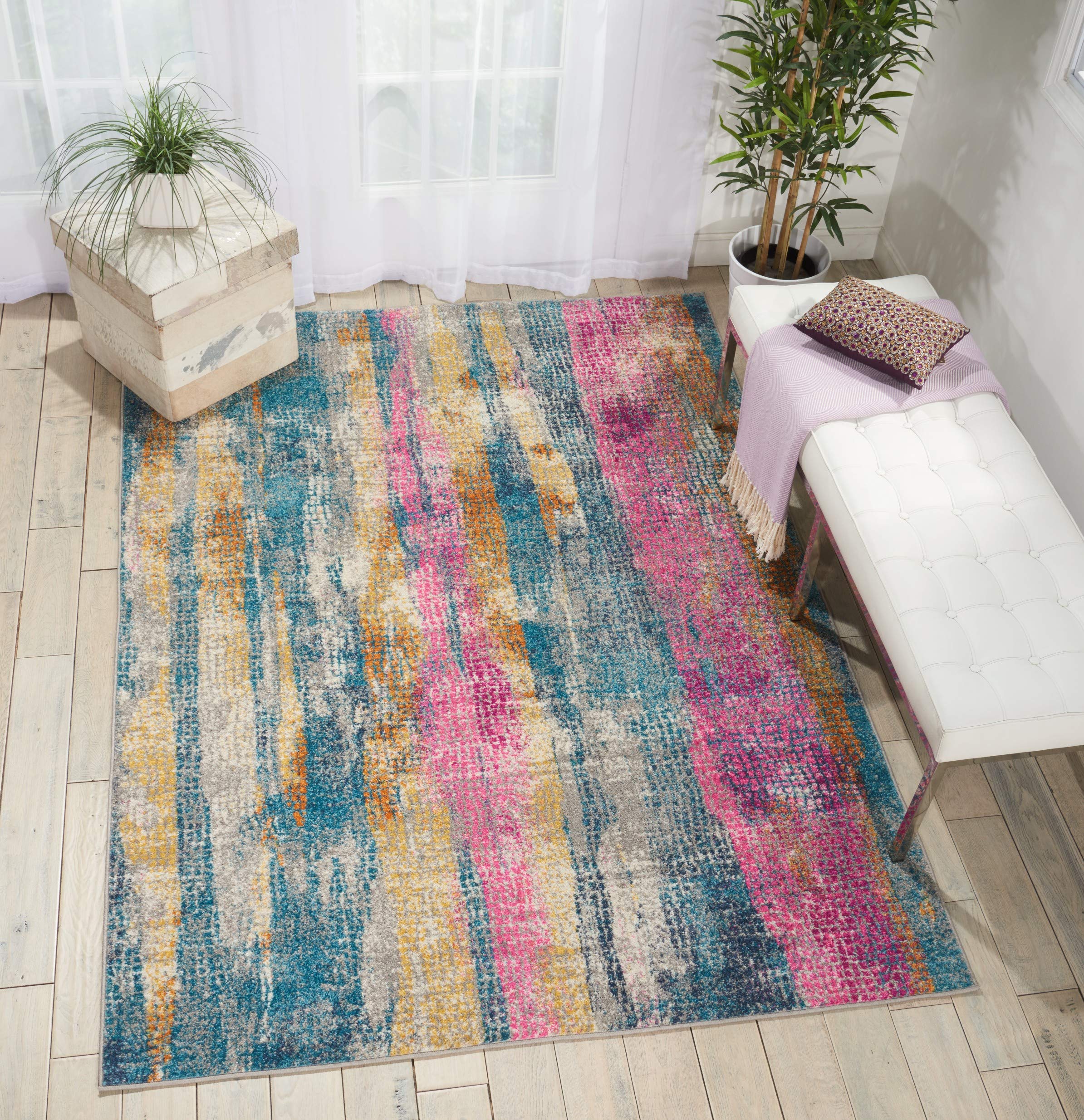 Nourison Passion Bohemian Grey/Multicolor 6'7
