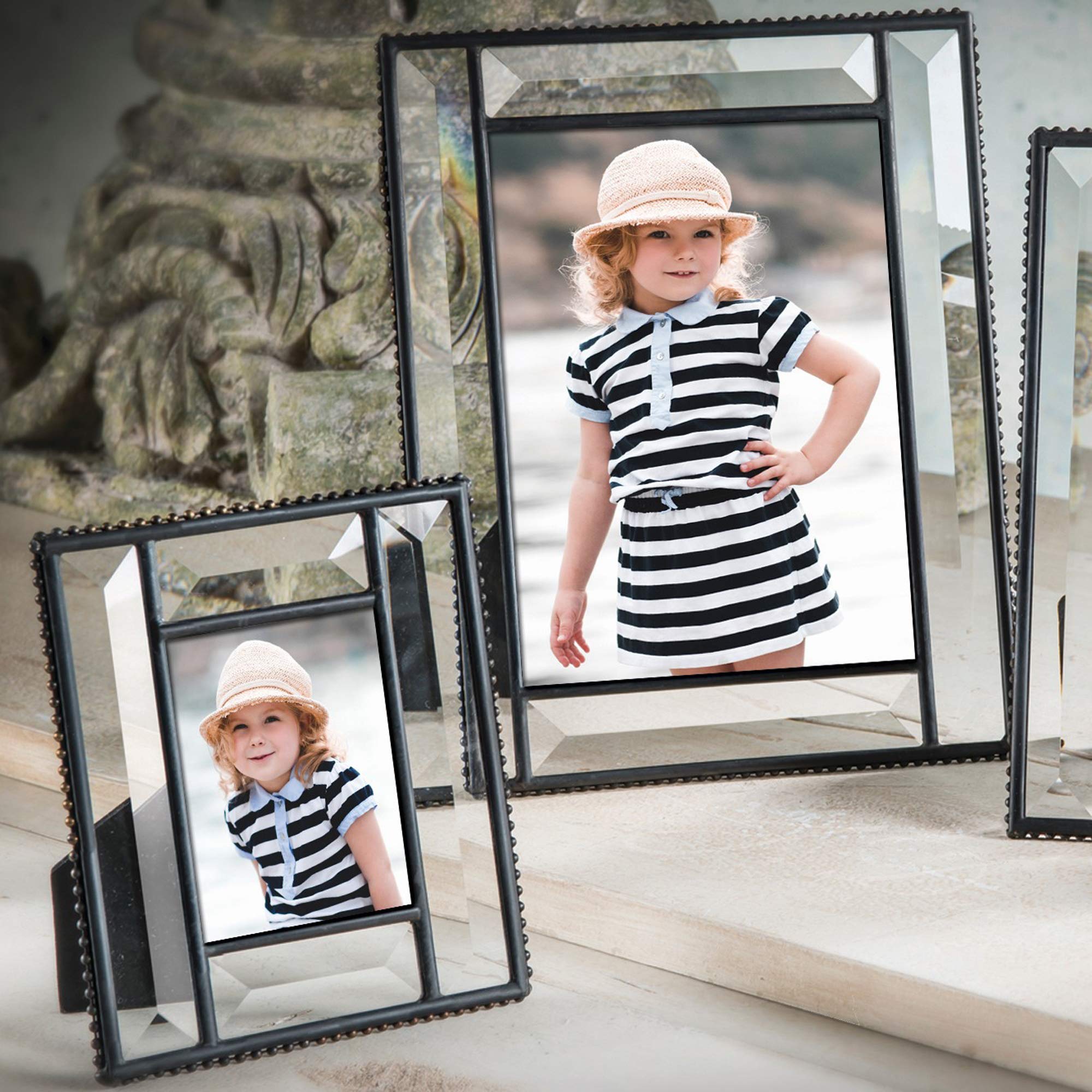 5x7 Beveled Glass Photo Frame - Wedding, Anniversary Gift for Home Decor