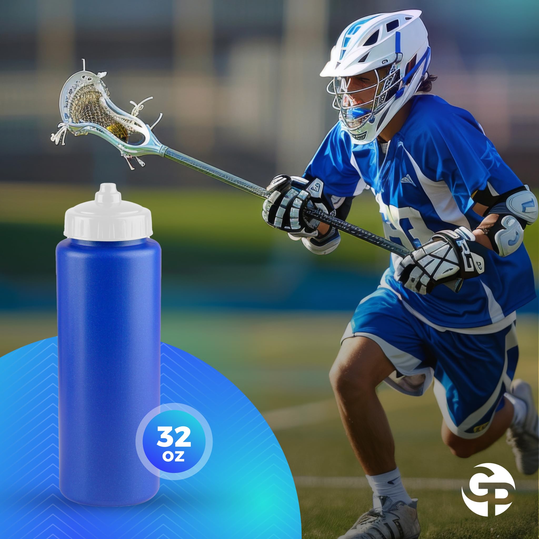 32 oz BPA-Free Sports Water Bottle 25-Pack - Gym, School & Team Sports Squeeze Bottle by Gary Plastic Packaging - Perfect for Hydration During Workouts, Outdoor Activities & Daily Use