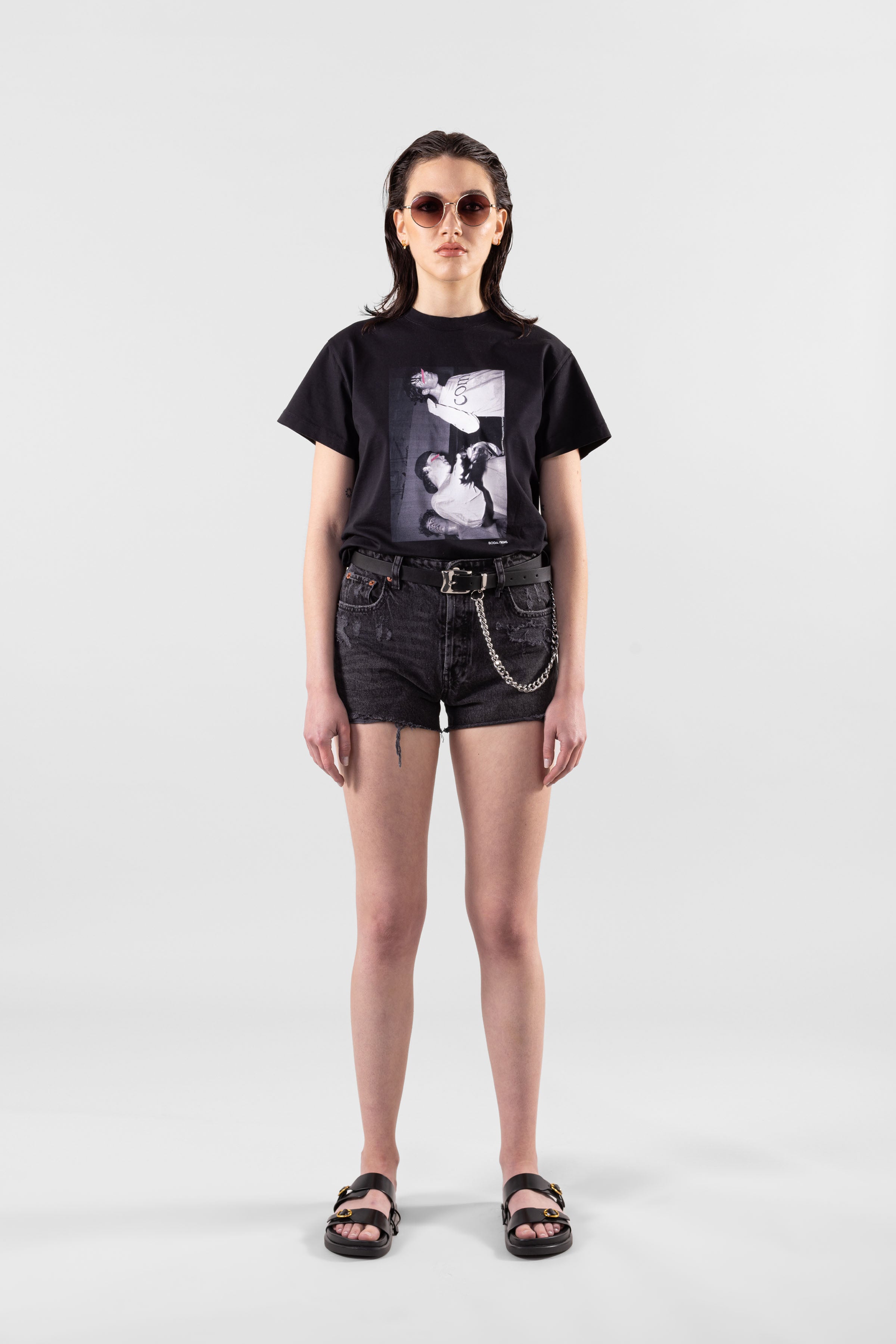 88 Ravers Tee - Jet Black Women's Graphic T-Shirt | Trendy Streetwear & Festival Outfit for Concerts & Nightlife