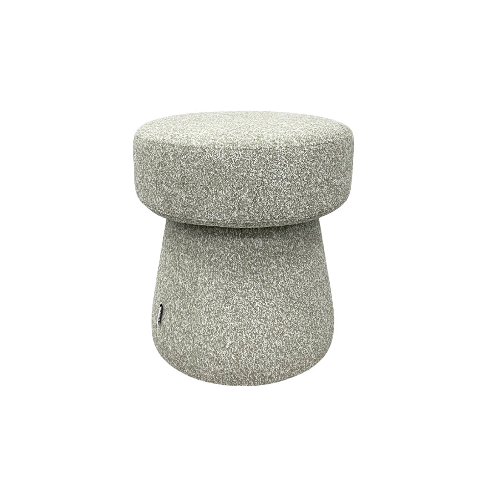 Nordic Ottoman - Modern Round Storage Ottoman with Linen Fabric, Footrest & Coffee Table for Living Room, Bedroom & Nursery - Perfect for Home Decor & Extra Seating