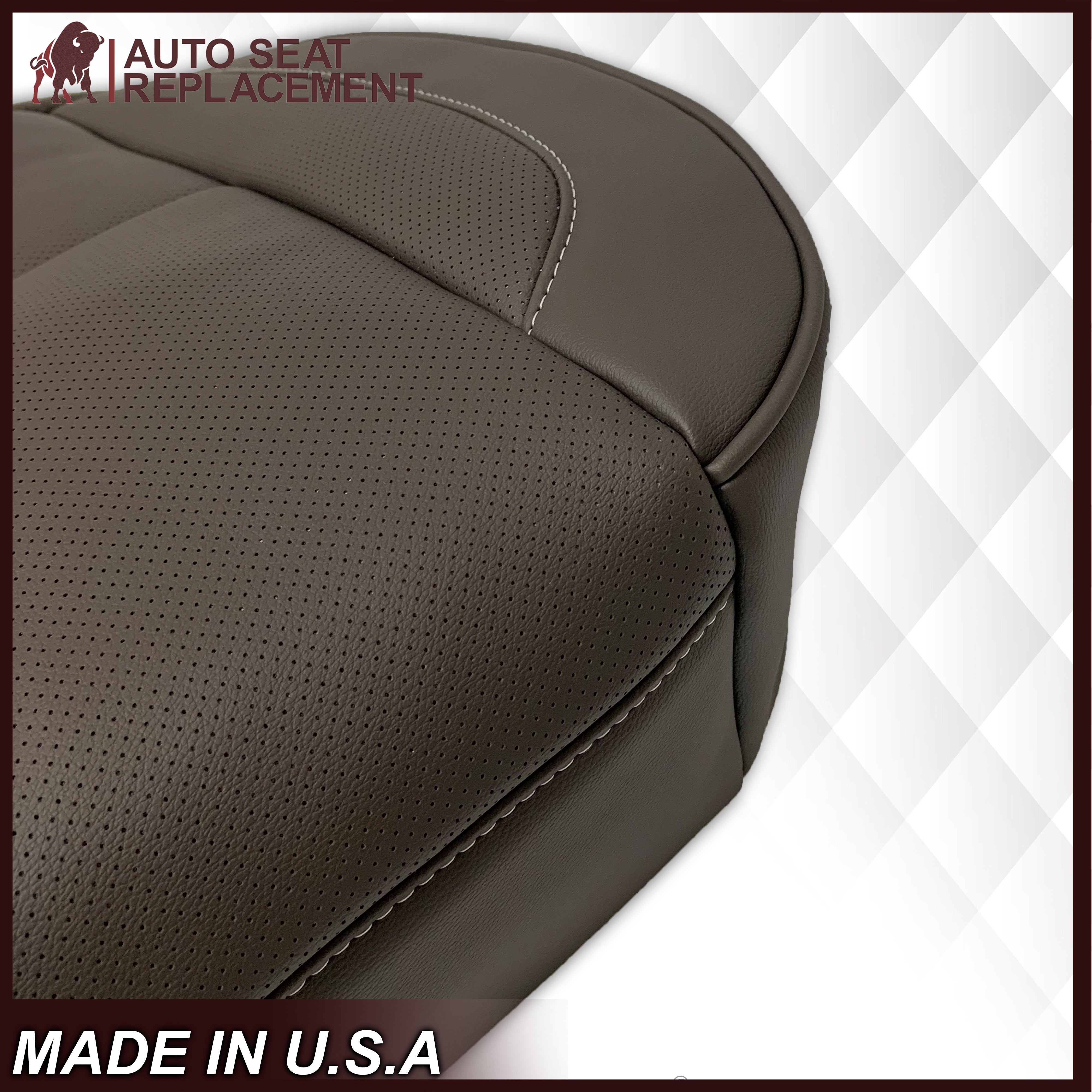 2007-2014 Cadillac Escalade Seat Covers - Premium Brown Vinyl Driver & Passenger Seat Protectors for Comfort & Style | Perfect for Road Trips & Daily Commutes