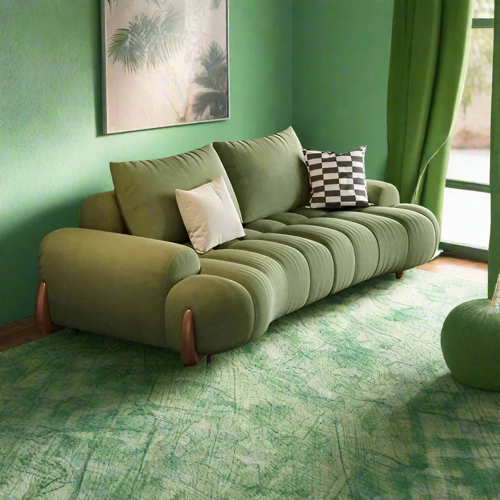 Luxury Curved Living Room Sofa Set - Modern Sectional Couch for Home, Office & Lounge - Comfortable Upholstered Furniture for Relaxing & Entertaining