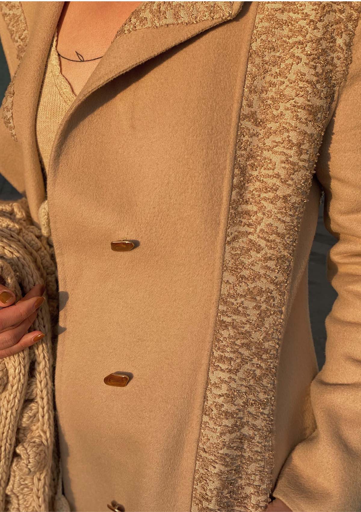 Double Breasted Wool Coat for Women - Elegant Winter Overcoat with Belt - Perfect for Office, Business, and Formal Occasions