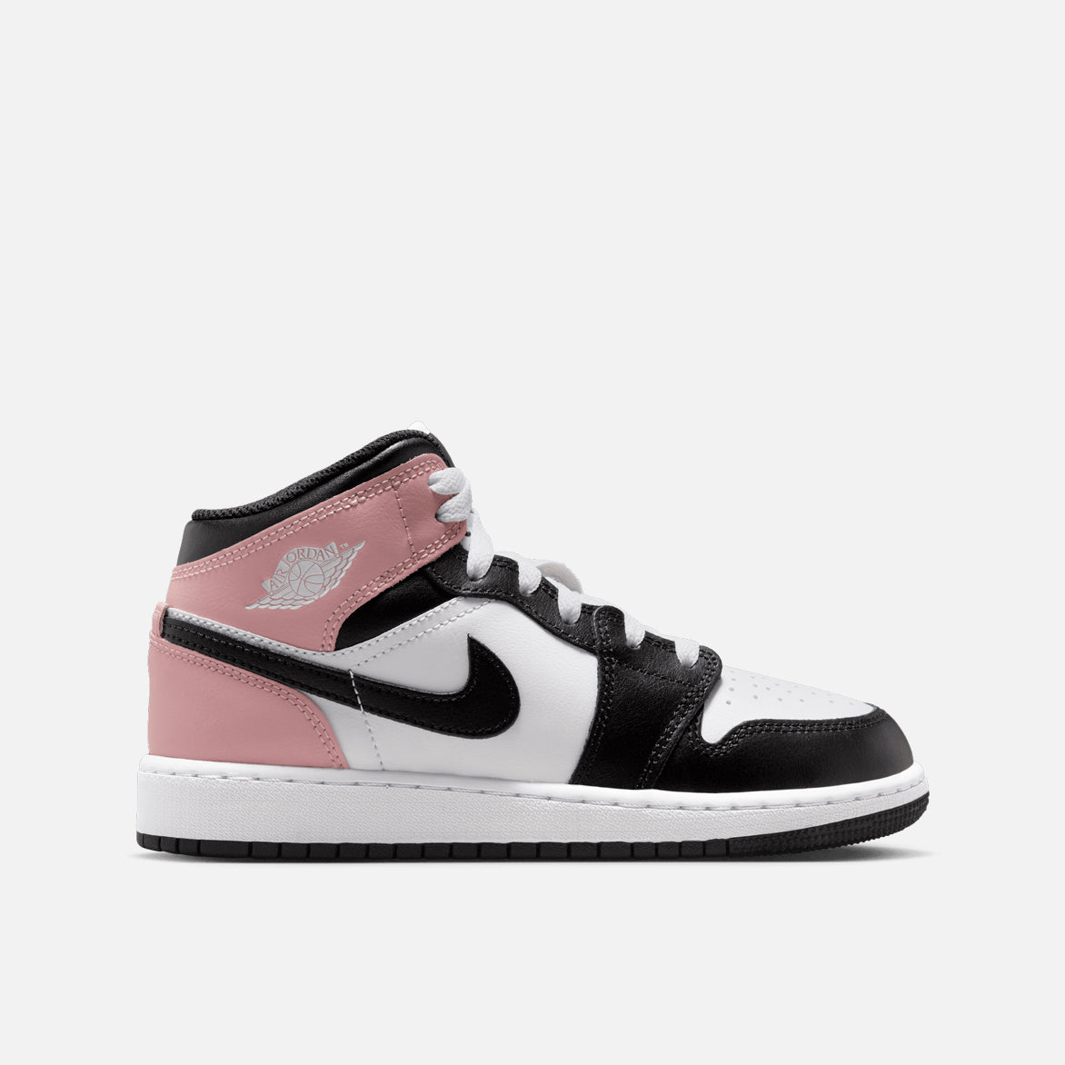 AIR JORDAN 1 MID (GS) Sneakers - White/Black/Rust Colorway - Basketball Shoes for Kids & Youth - Perfect for School, Sports & Casual Wear