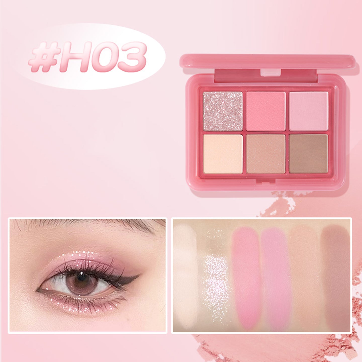 HOLD LIVE Cloudy Blush Eyeshadow Palette - Soft Matte & Shimmer Eyeshadow Makeup for Day & Night Looks - Perfect for Everyday Wear, Parties & Special Occasions