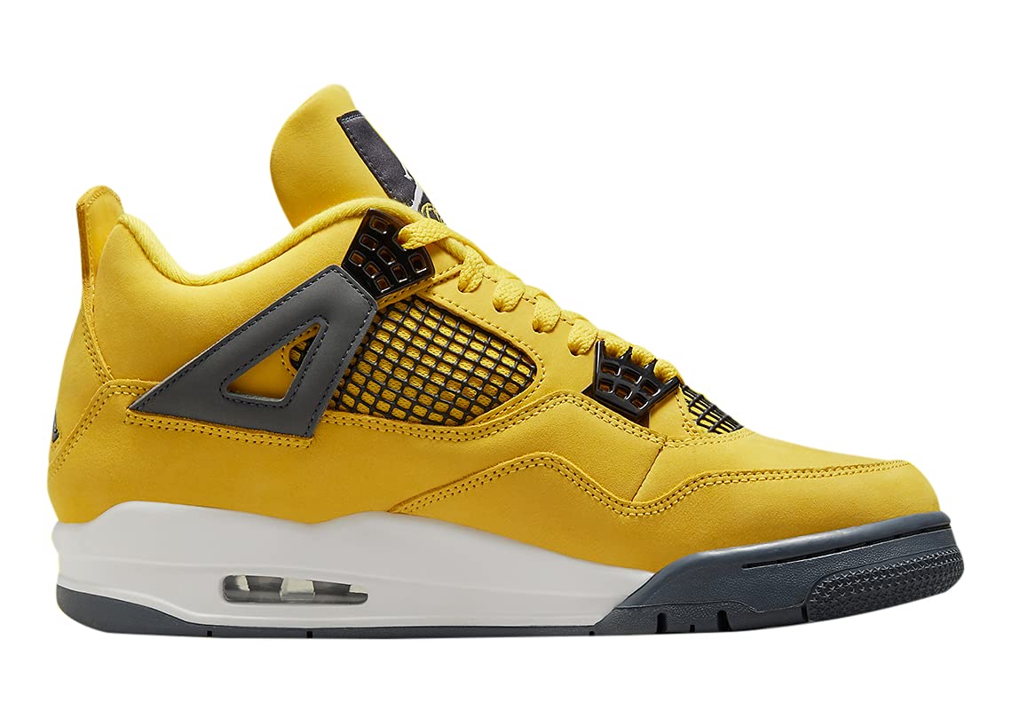 Jordan Men's Air Jordan 4 Retro CT8527-700 Lightning 2021 Sneakers - Size 10 - Basketball Shoes for Men, Streetwear Fashion & Casual Wear