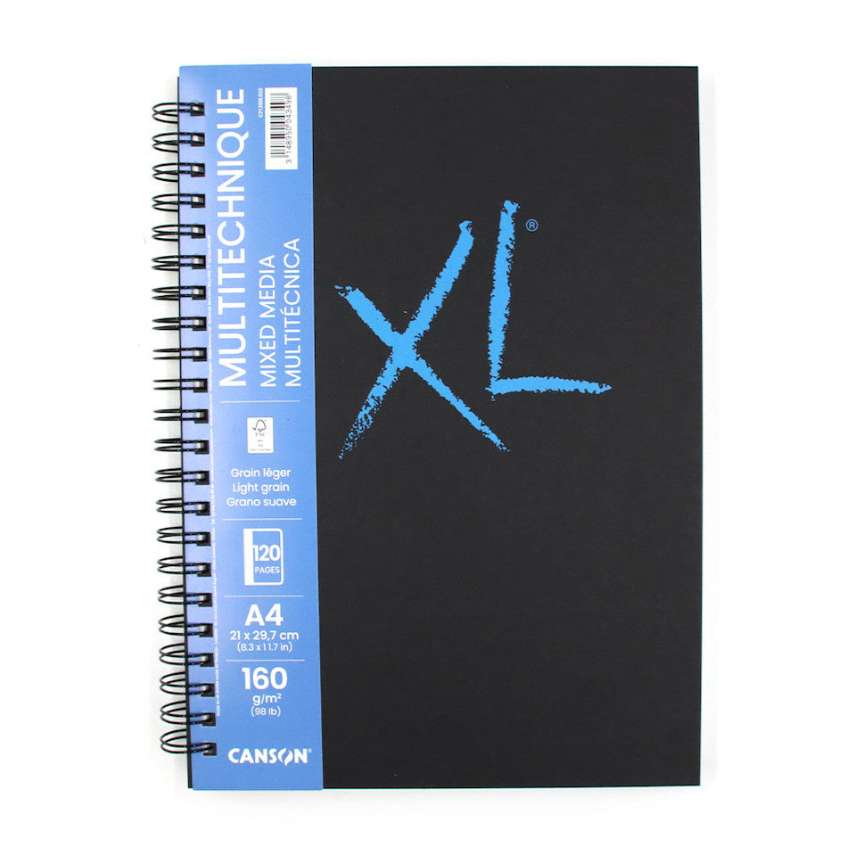 Canson XL Mixed Media Sketchbook Wirebound A4 60 Sheets - Perfect for Drawing, Painting & Mixed Media Art Projects