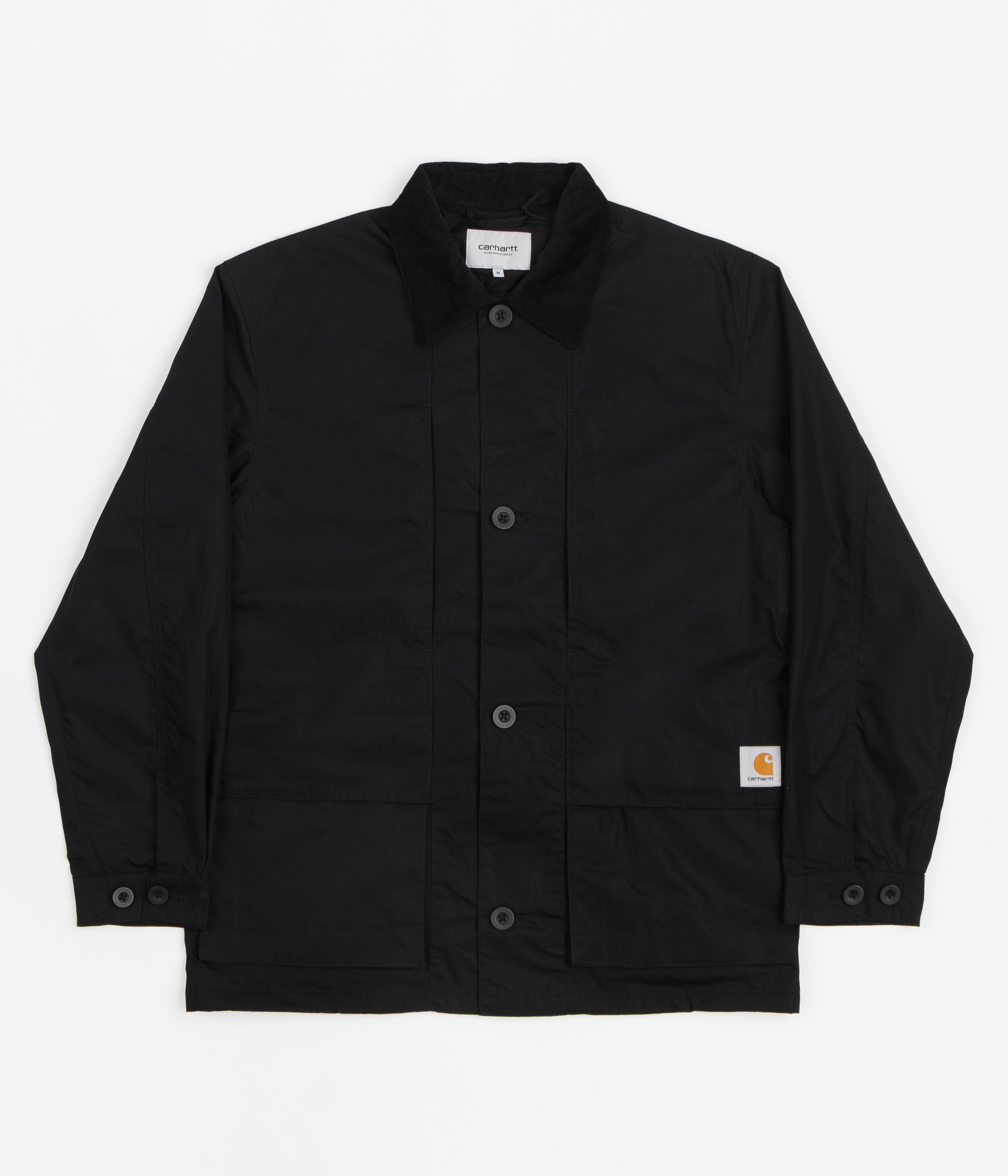 Carhartt Darper Jacket for Men - Heavyweight Work Jacket with Water-Resistant Finish (Black/Black) - Ideal for Construction, Outdoor Work & Cold Weather Protection