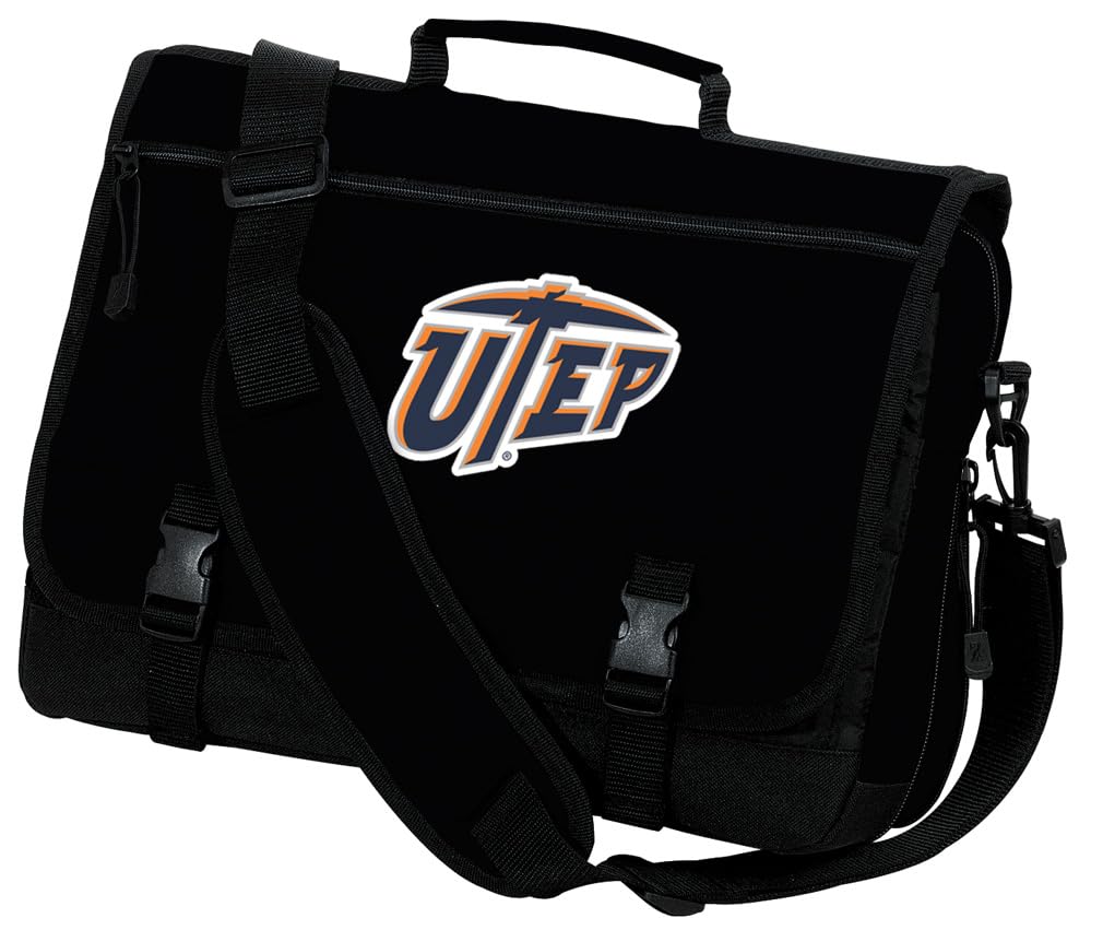 UTEP Laptop Bag for Miners - Durable Computer Messenger Bag for School, Work & Travel