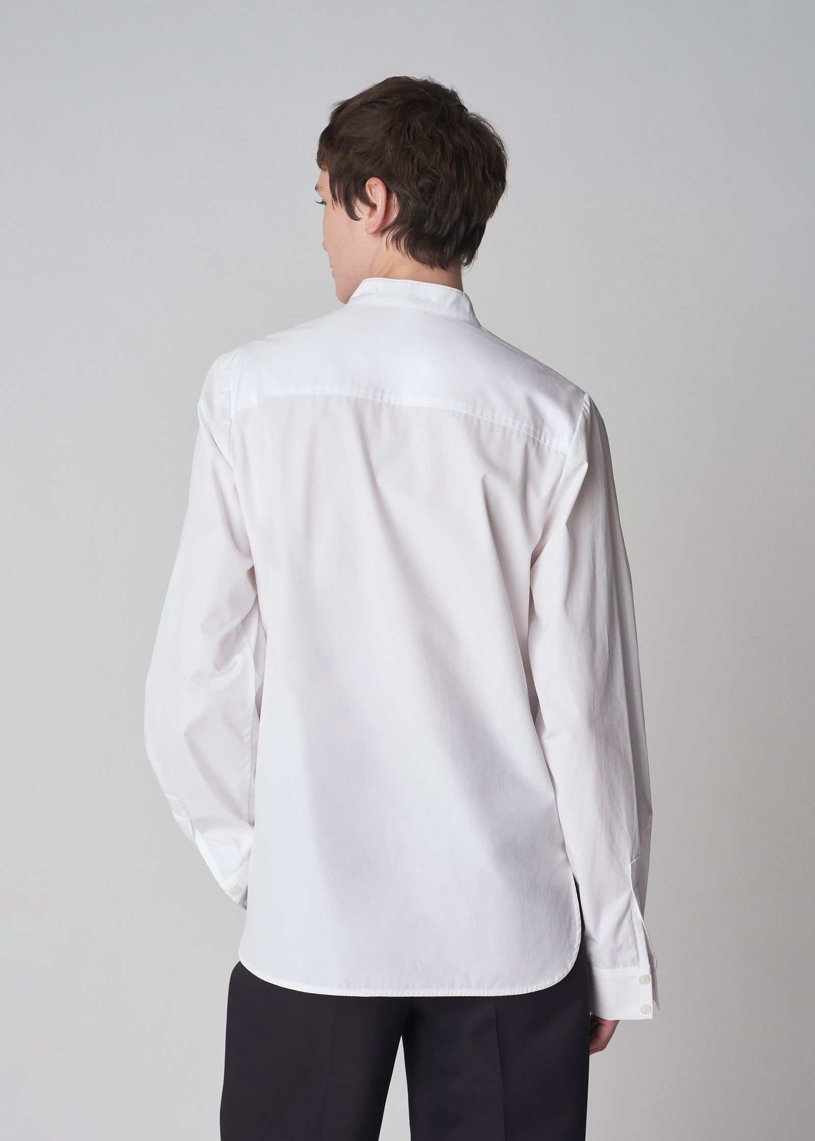 Men's Classic White Cotton Poplin Tuxedo Button Down Shirt - Formal Wear for Weddings, Parties & Business Events