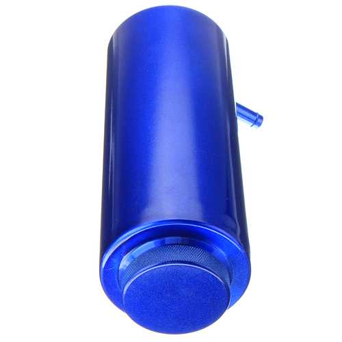 800ml Aluminum Radiator Overflow Coolant Reservoir Tank - Black/Blue - High-Performance Cooling System for Cars, Trucks & SUVs - Perfect for Automotive Upgrades & Engine Maintenance