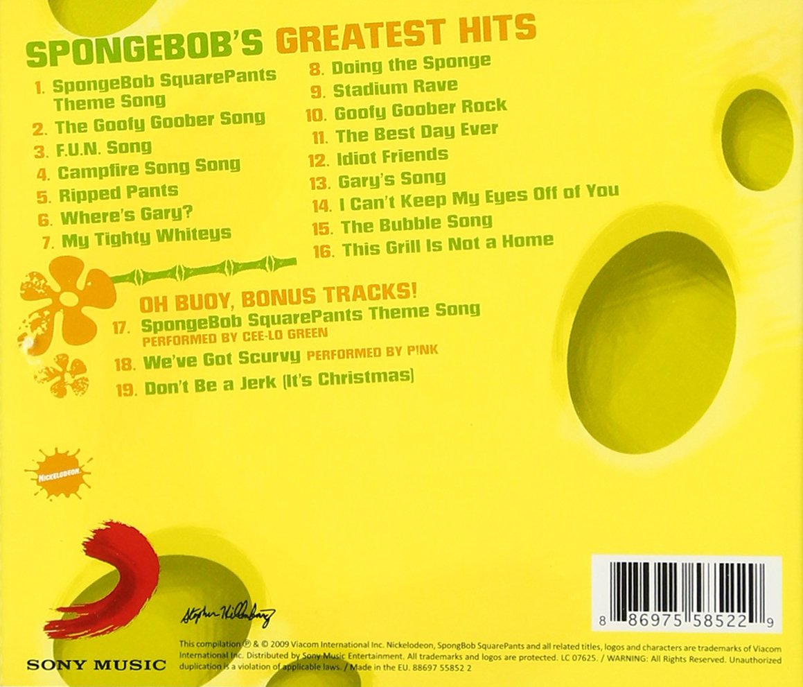 SpongeBob's Greatest Hits Album - Fun & Nostalgic Music for Kids & Adults - Perfect for Parties, Road Trips & Family Gatherings