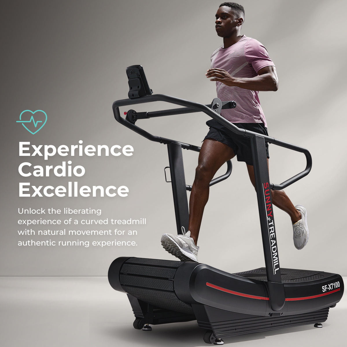 Commercial Grade Ergonomic Manual Treadmill - Foldable Home Gym Equipment for Small Spaces & Office Workout