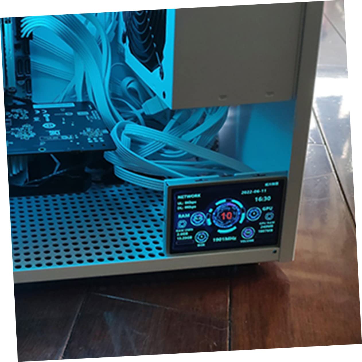 OSALADI Mini Secondary LCD Screen for Computer - GPU/CPU Data Monitoring Display, Compact Case-Mounted Mini Computer Monitor - Perfect for Gaming Rigs, Workstations & Custom PC Builds