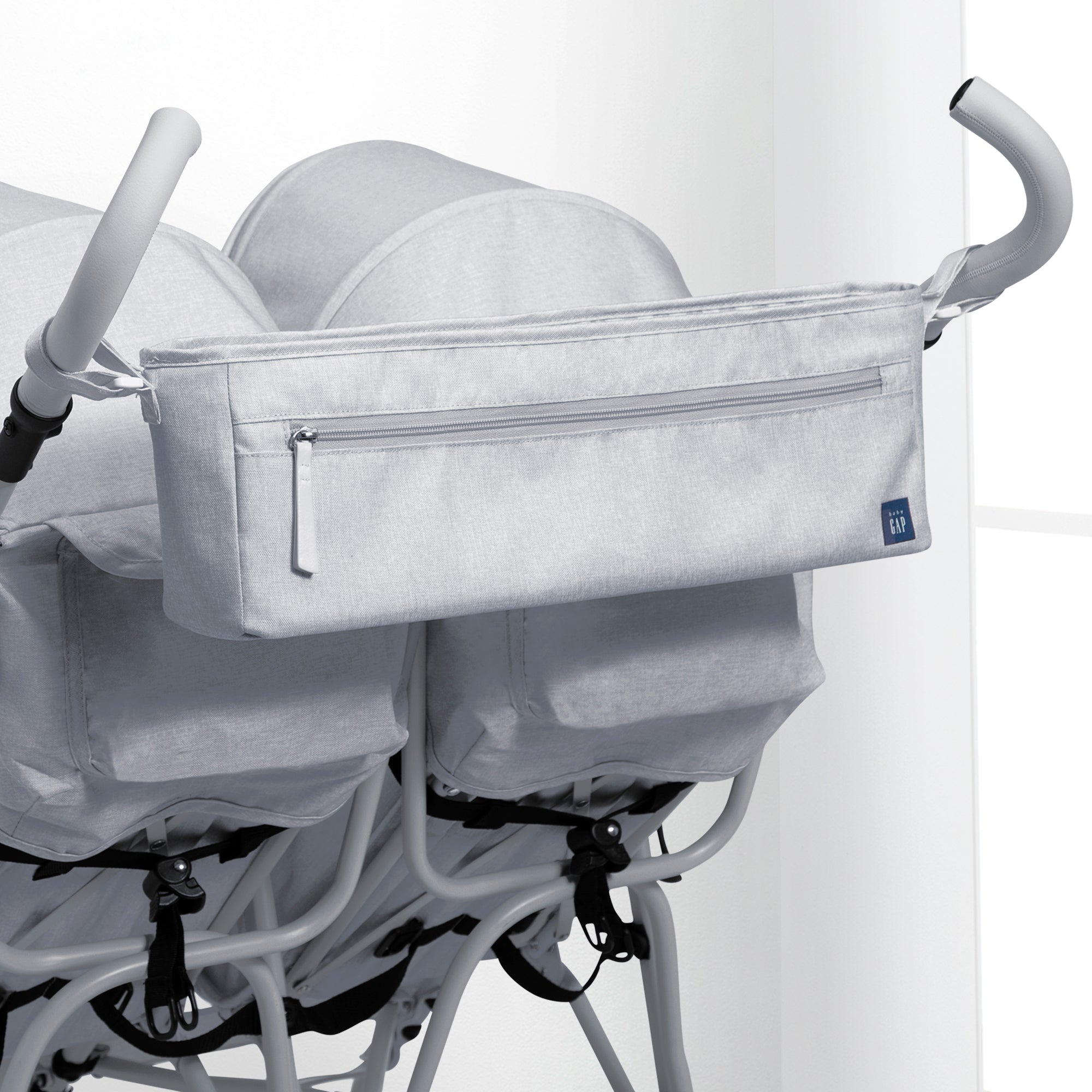 BabyGap Classic Parent Organizer for Double Stroller - Convenient Storage for Diapers, Bottles & Essentials - Perfect for Shopping, Travel & Family Outings
