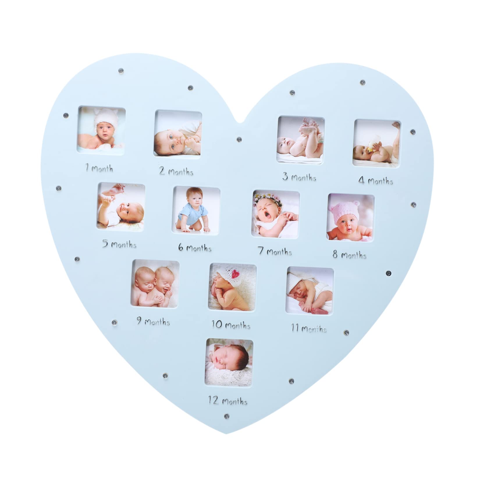 ifundom 3-Piece Growth Photo Frame Set - PVC Multi-Picture Frame for Baby Milestones & Family Memories - Perfect for Nursery, Kids Room, and Home Decor