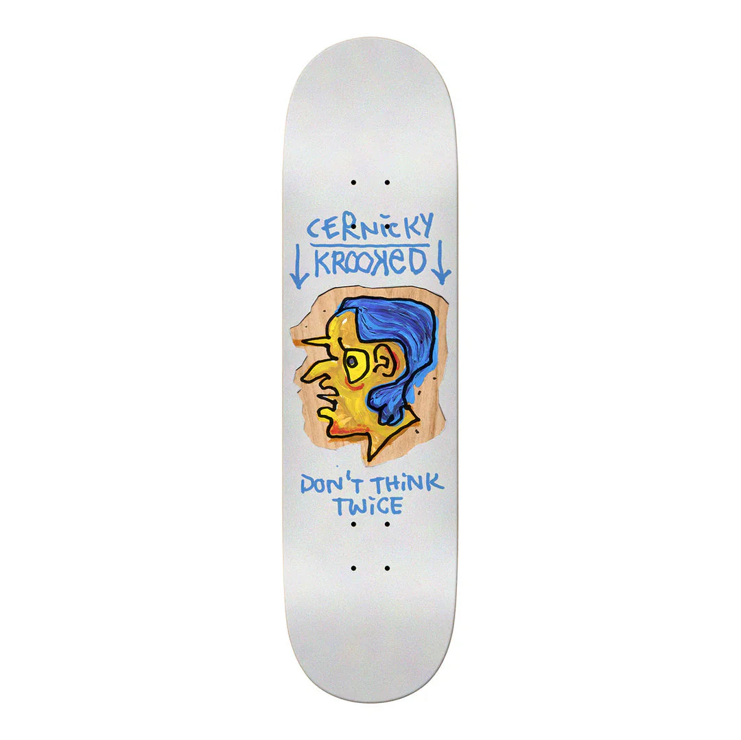 Krooked Cernicky Blue Thinker Skateboard Deck - High-Quality Street & Park Skateboarding for All Skill Levels | Perfect for Tricks, Commuting & Urban Riding