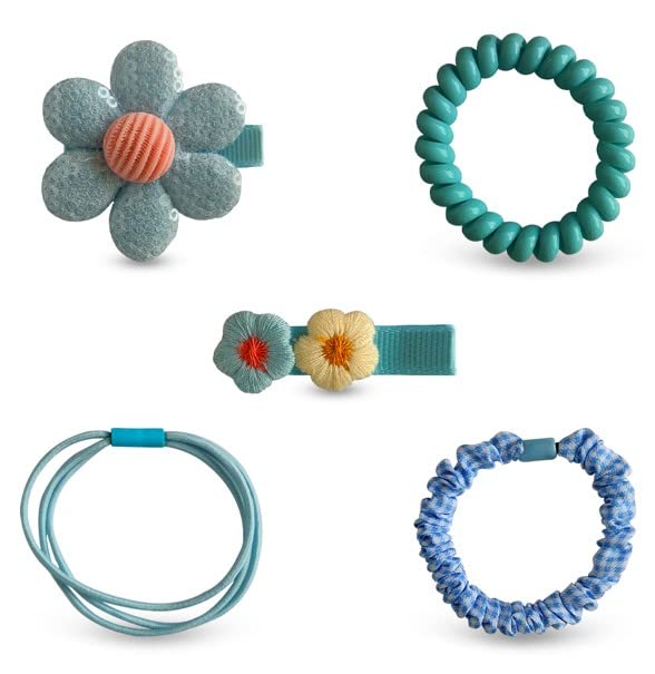 RedChimes Spiral Hair Ties for Baby Girls - Soft Rubber Band Hair Bows & Clips (Style-2) - Perfect for Daily Wear, Parties & Photo Shoots