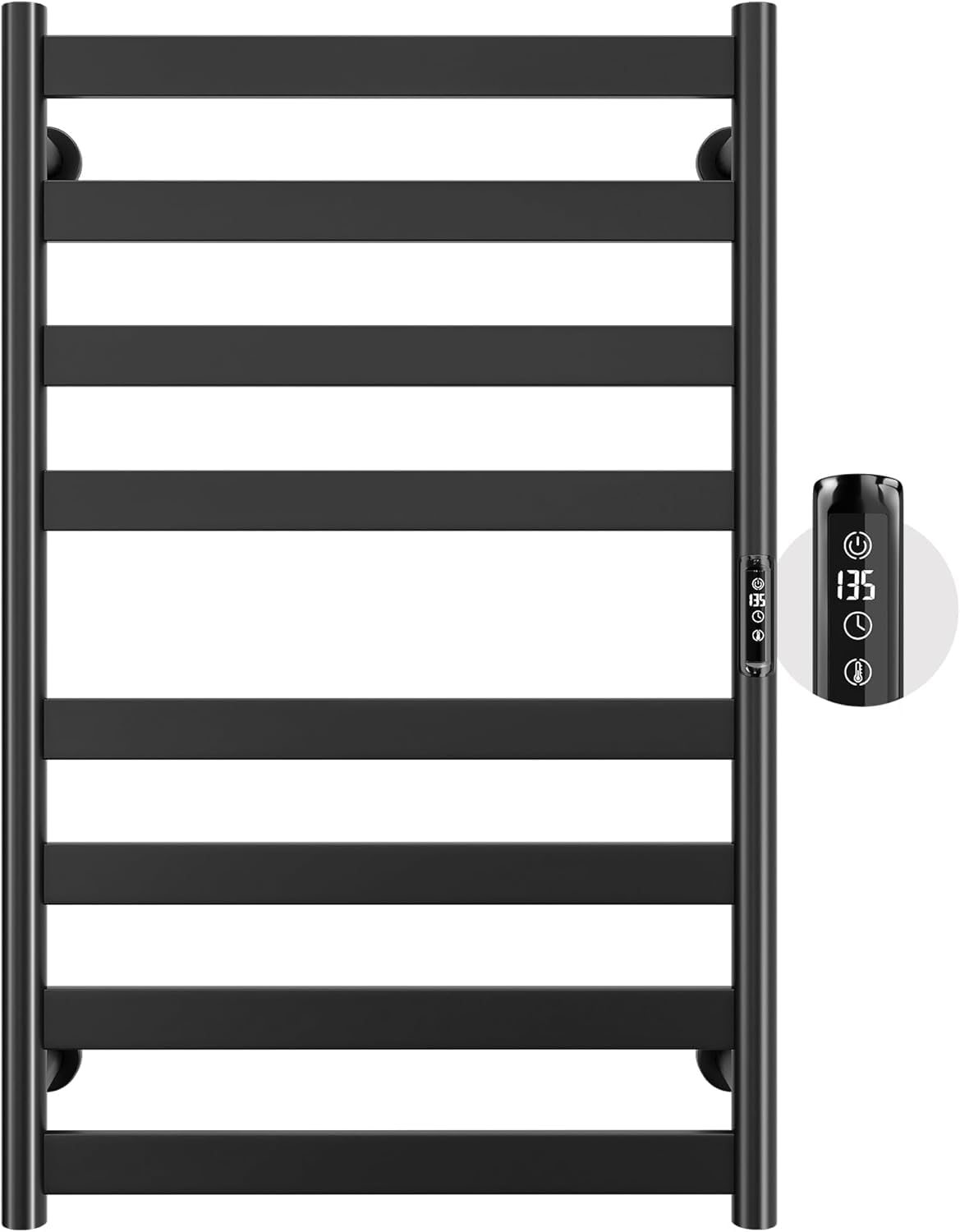 Electric Towel Warmer Rack for Bathrooms - Fast Heating Towel Warmer Heater with Adjustable Temperature, Black - Perfect for Spa, Luxury Hotels & Cozy Home Bathrooms