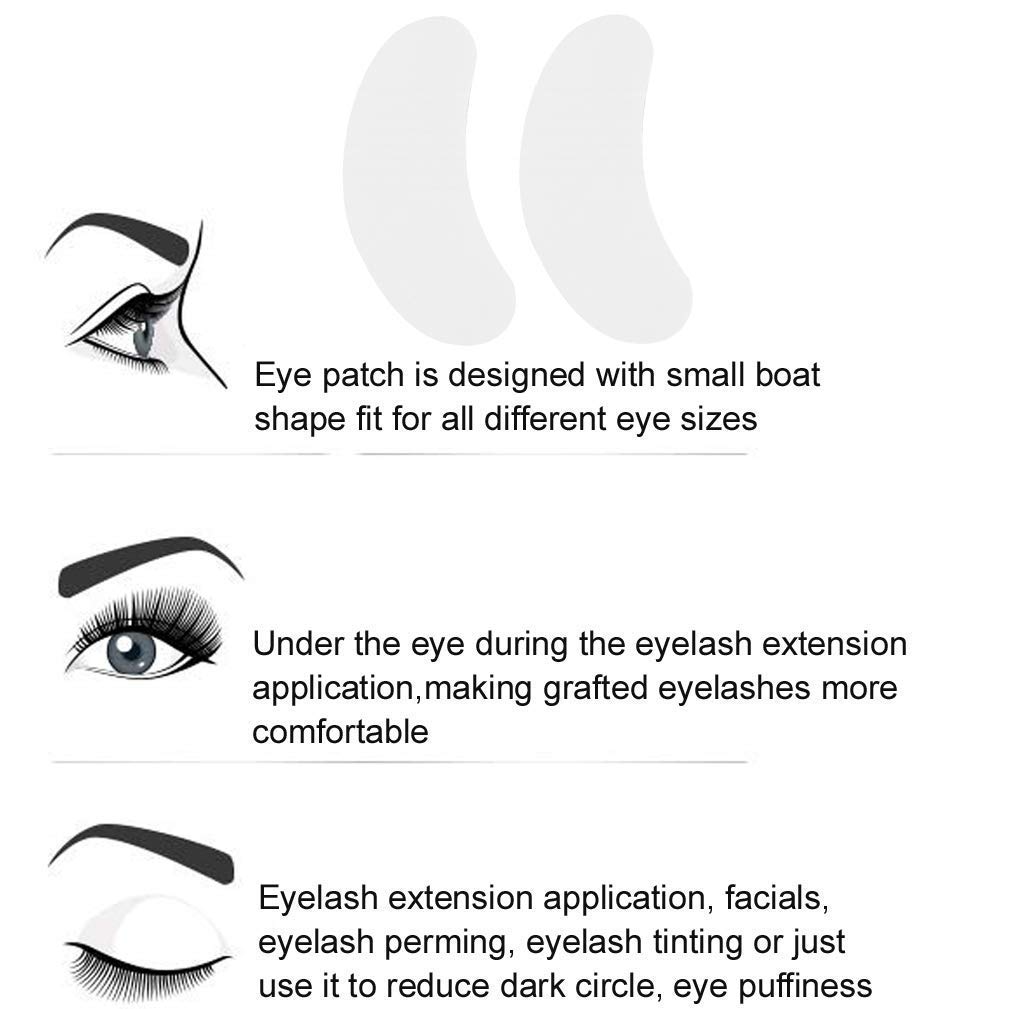 55 Pairs Hydrogel Under Eye Pads - Lint Free Eye Mask for Eyelash Extensions, Professional Adhesive Lash Beauty Tool (Green) | Perfect for Salon Use, Home Spa & DIY Lash Care